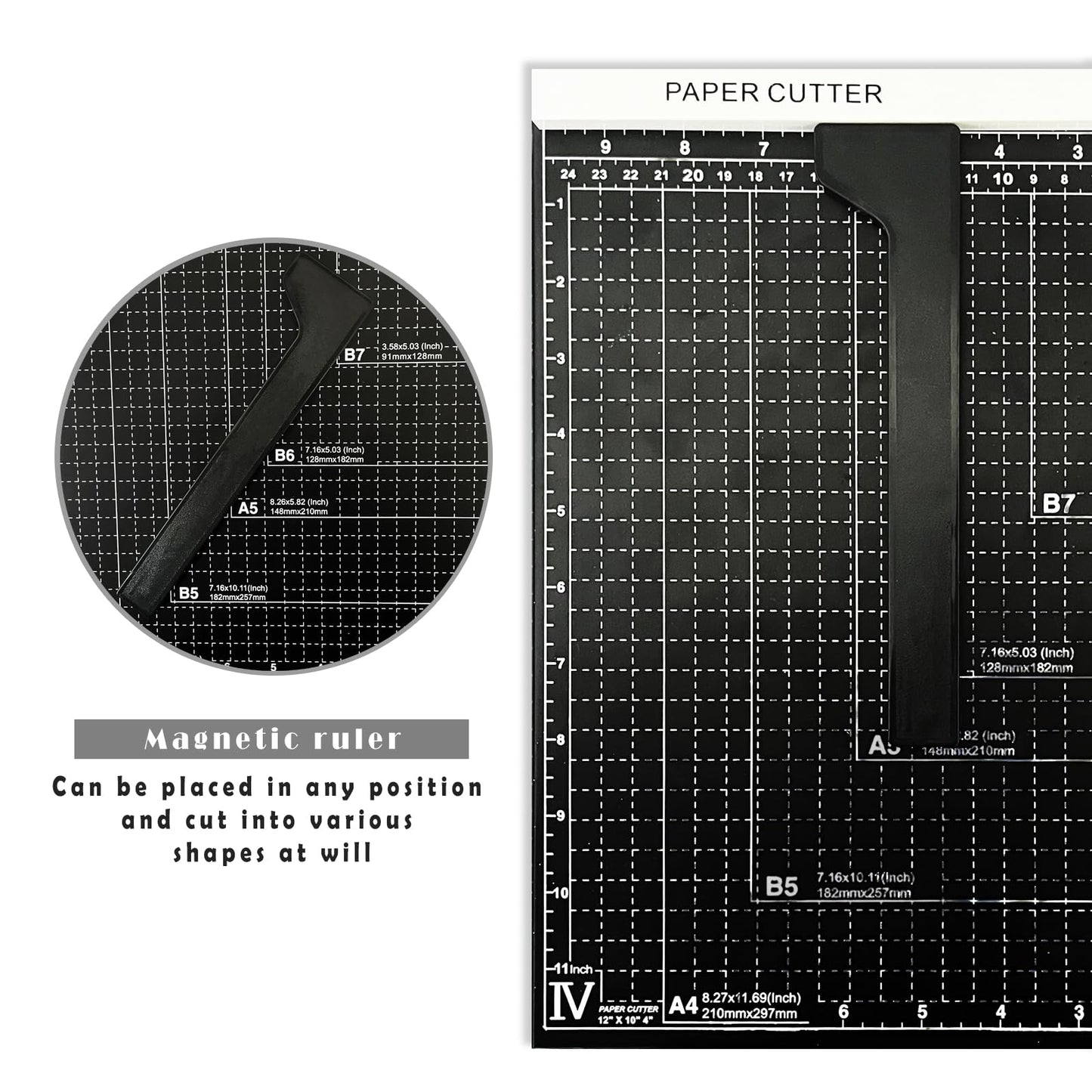 EUZEUZ A4 Paper Cutter, 12 Inch Paper Trimmer, Guillotine with Safety Guard, Precision Cutting for Office, Home, Craft, Photo, Cardstock