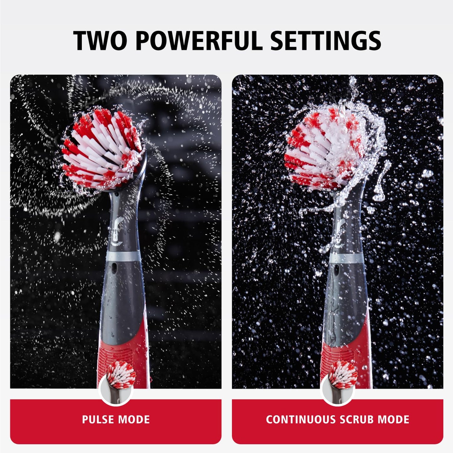 Rubbermaid Reveal Cordless Battery Power Scrubber Home Kit, 18 Pieces, Red, Multi-Purpose Scrub Brush Cleaner for Grout/Tile/Bathroom/Shower/Bathtub, Water Resistant, Lightweight, Ergonomic Grip