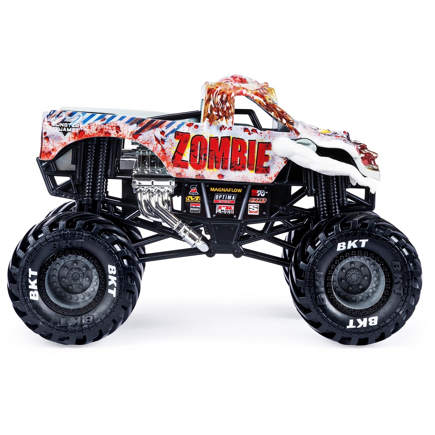 Monster Jam, Official Zombie Monster Truck, Collector Die-Cast Vehicle, 1:24 Scale, Kids Toys for Boys and Girls Ages 3 and up