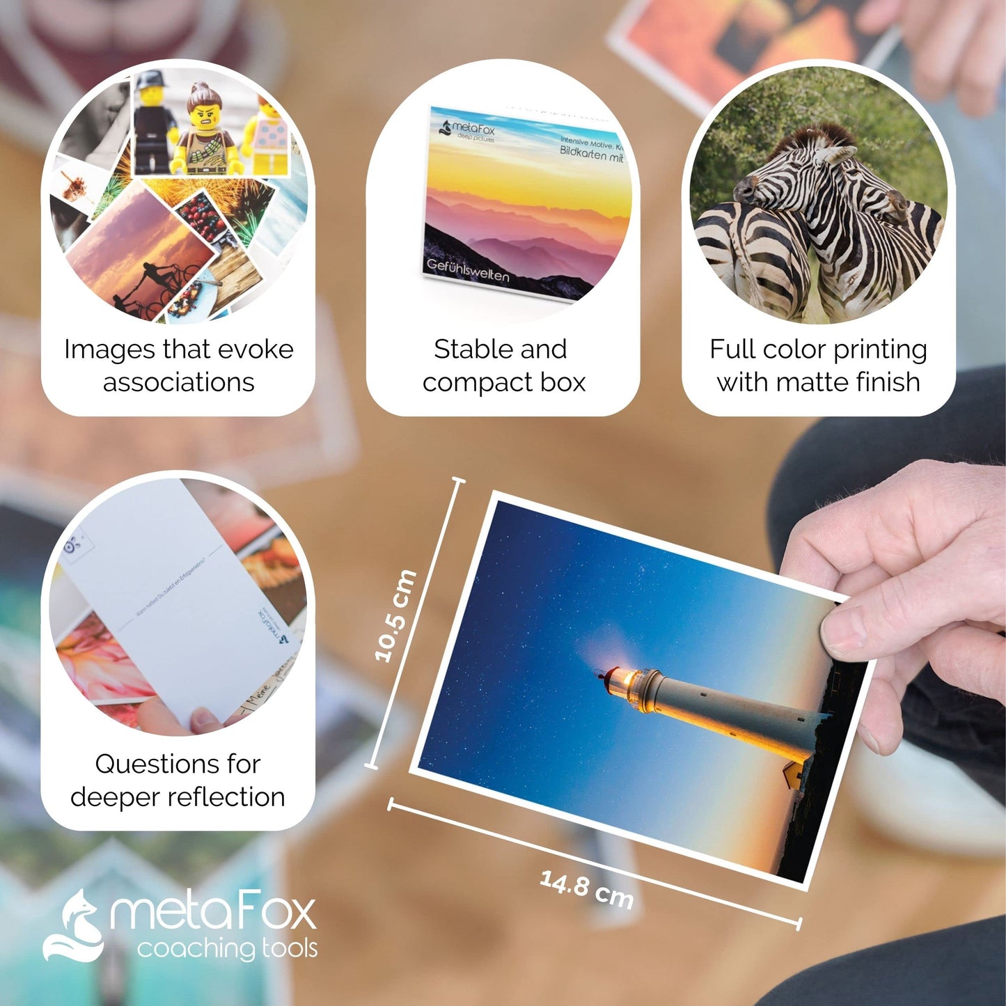 metaFox ‘World of Emotions’ Coaching Cards | 52 Emotion Picture Cards for Coaching & Therapy | Master Your Emotions & Build Emotional Intelligence