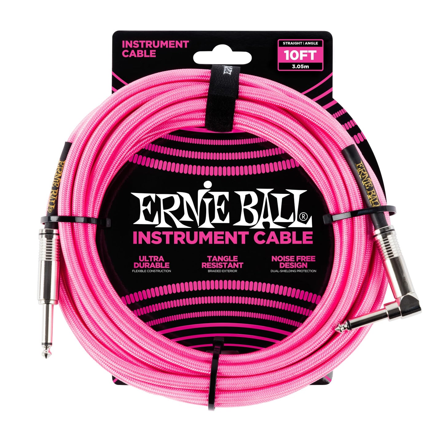 Ernie Ball Instrument Cable Neon Pink 10 ft. P06078