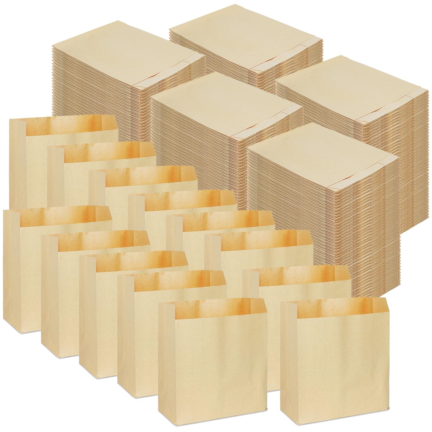 300 Pcs Waxed Kraft Feminine Hygiene Liner Bag, Business Restroom Bathroom Personal Dispensers 7.5 x 10" Waste Receptacle Paper Liners, Sanitary Napkin Disposal Bags, Kraft Bag