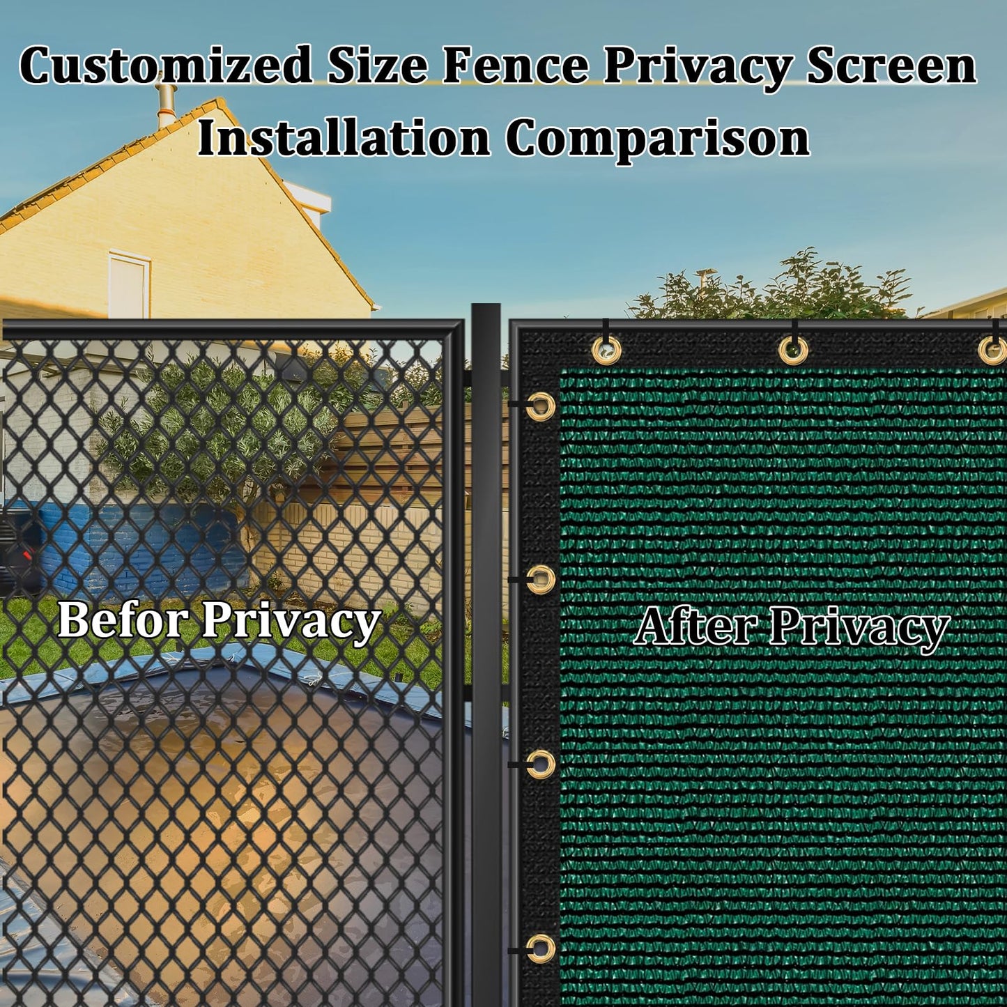 Shade&Beyond 6' X 25' Fence Privacy Screen Heavy Duty 170 GSM Fencing Mesh Shade Net Cover for Wall Garden Yard Backyard Indoor Outdoor Decoration, Green