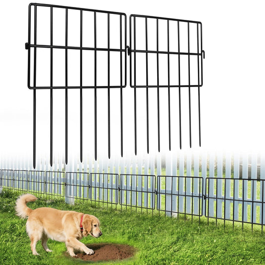 25 Pack Animal Barrier Fence No Dig Garden Defense, 13in(H) x 25ft(L) Rabbit Proof Garden Fencing with 1.2in Gaps, Metal Rabbit Fence for Garden, Dog Blocker Under Barriers