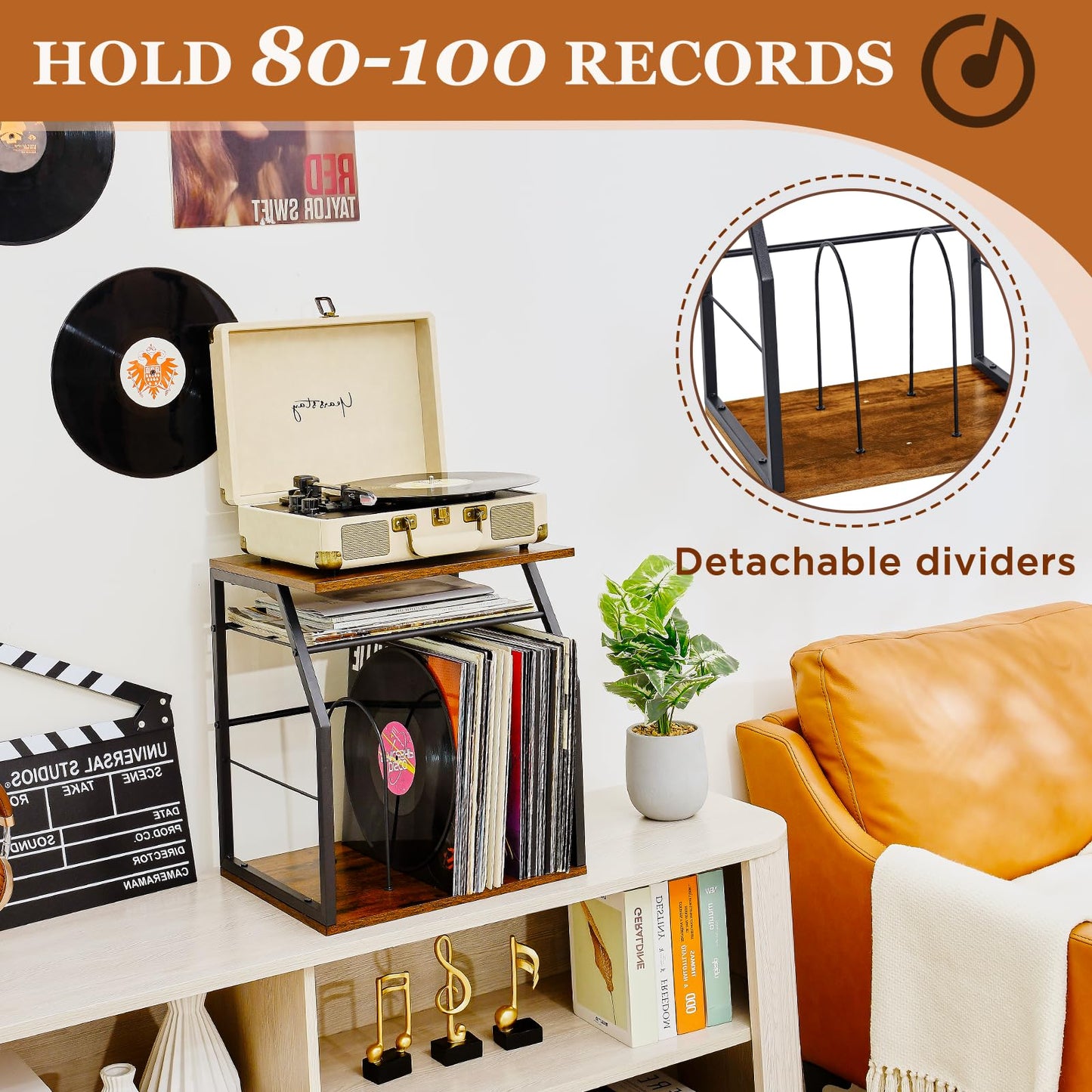 YIYYZI Vinyl Record Storage Holder rack