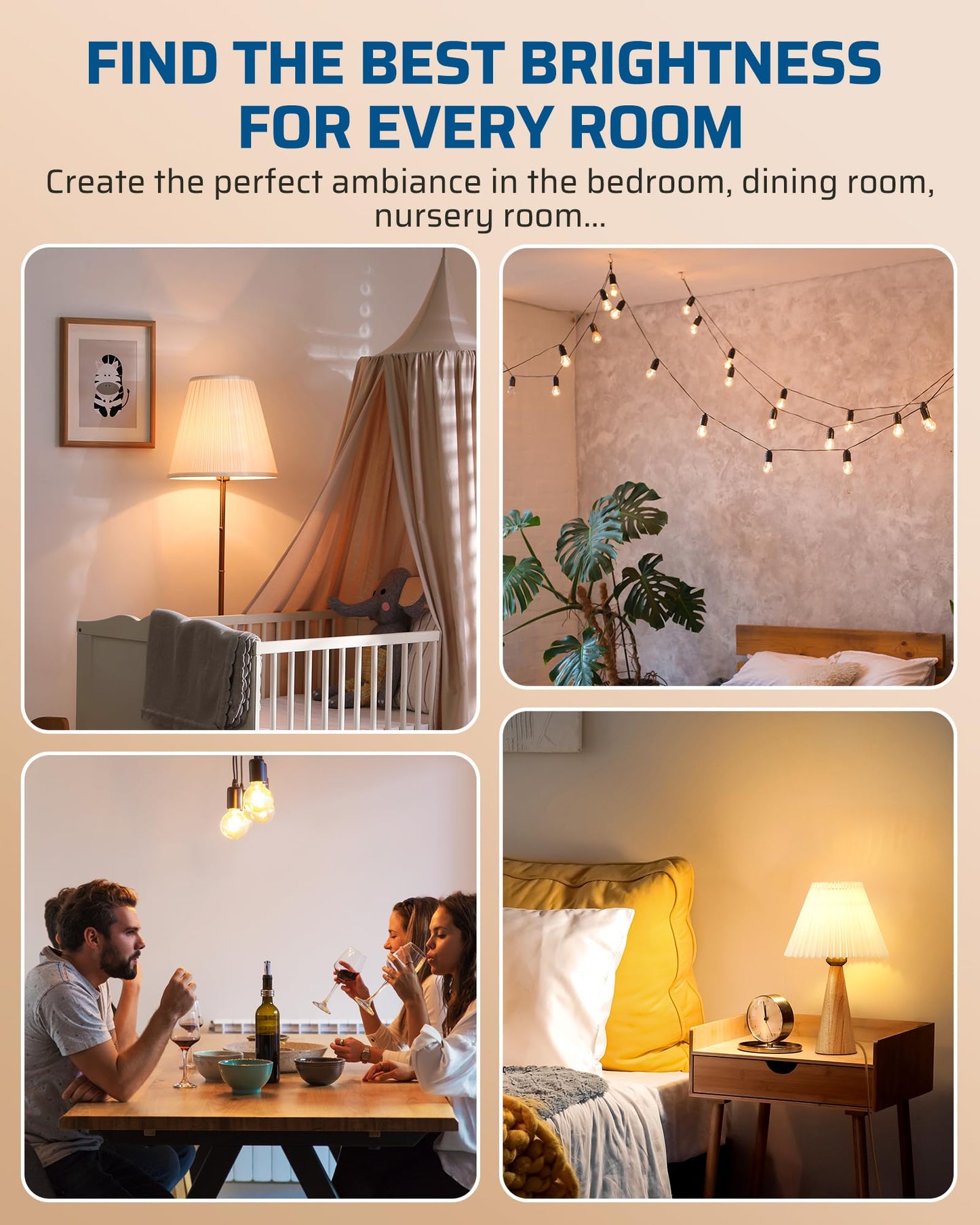 DEWENWILS Plug in Dimmer Switch for Lamp, Table Lamp Dimmer for Dimmable LED/CFL Lights and Incandescent Bulbs, Full Range Slide Control, Extension Cord Dimmer, White, 2 Pack