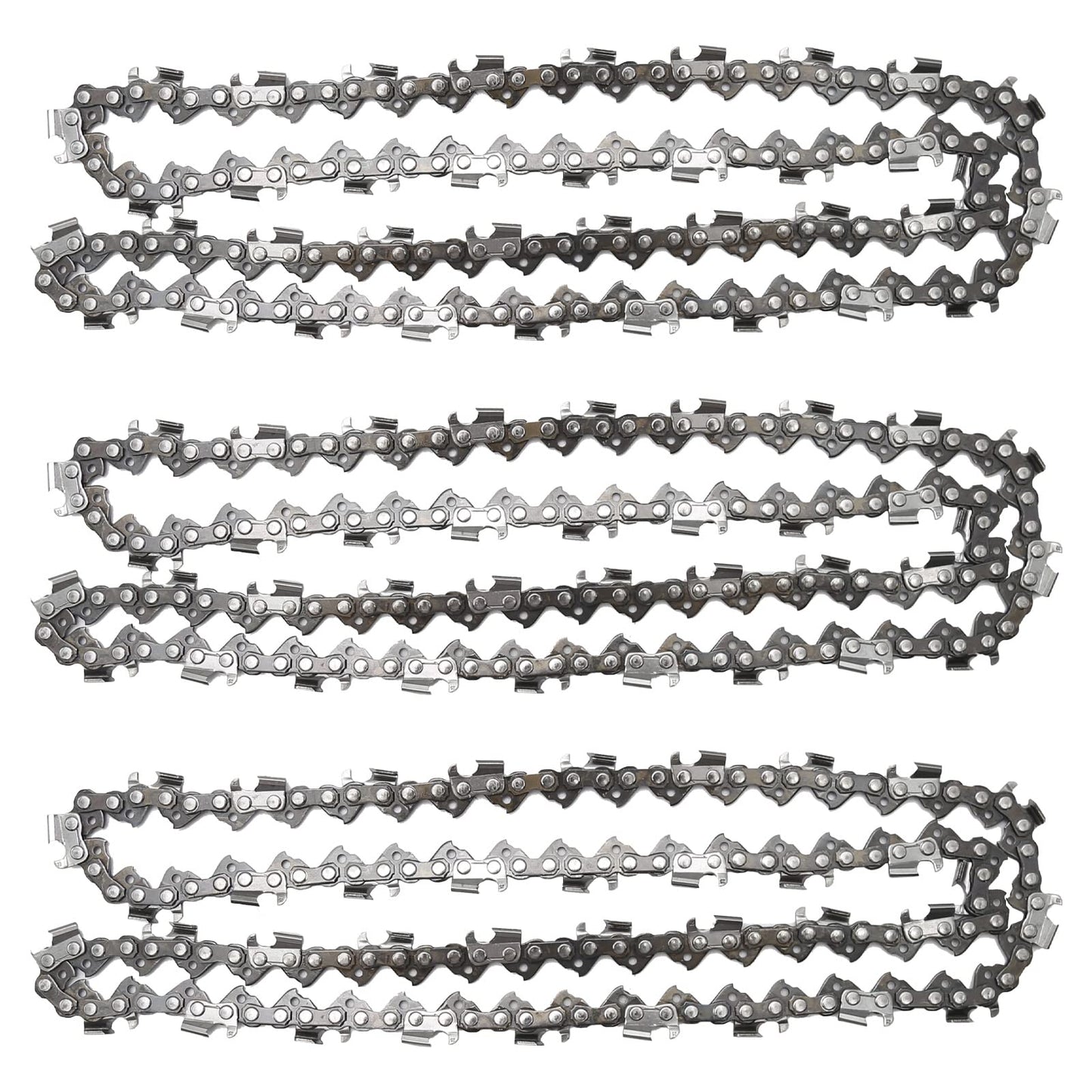 Anxingo 3 Pack 20" Chainsaw Chain 325" Pitch .058" Gauge 76DL Replacement for Blue Max 53543 8901 8902 Replacement for Husqvarna Stihl Poulan Craftsman Chainsaws