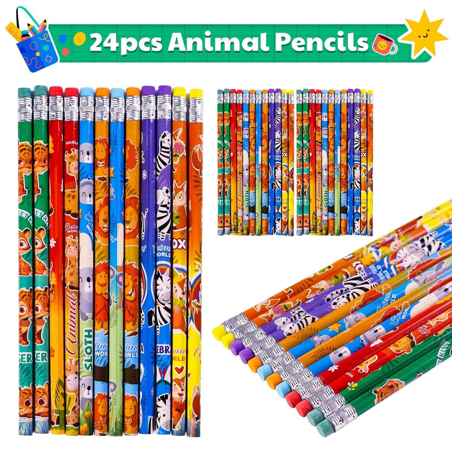 24Pack Stationery Party Favors for Kids, Stationery Birthday Goodie Bags Classroom Gifts for Students, End of Year Student Gifts,Birthday Goodie Bag Stuffers Gifts Rewards Prizes