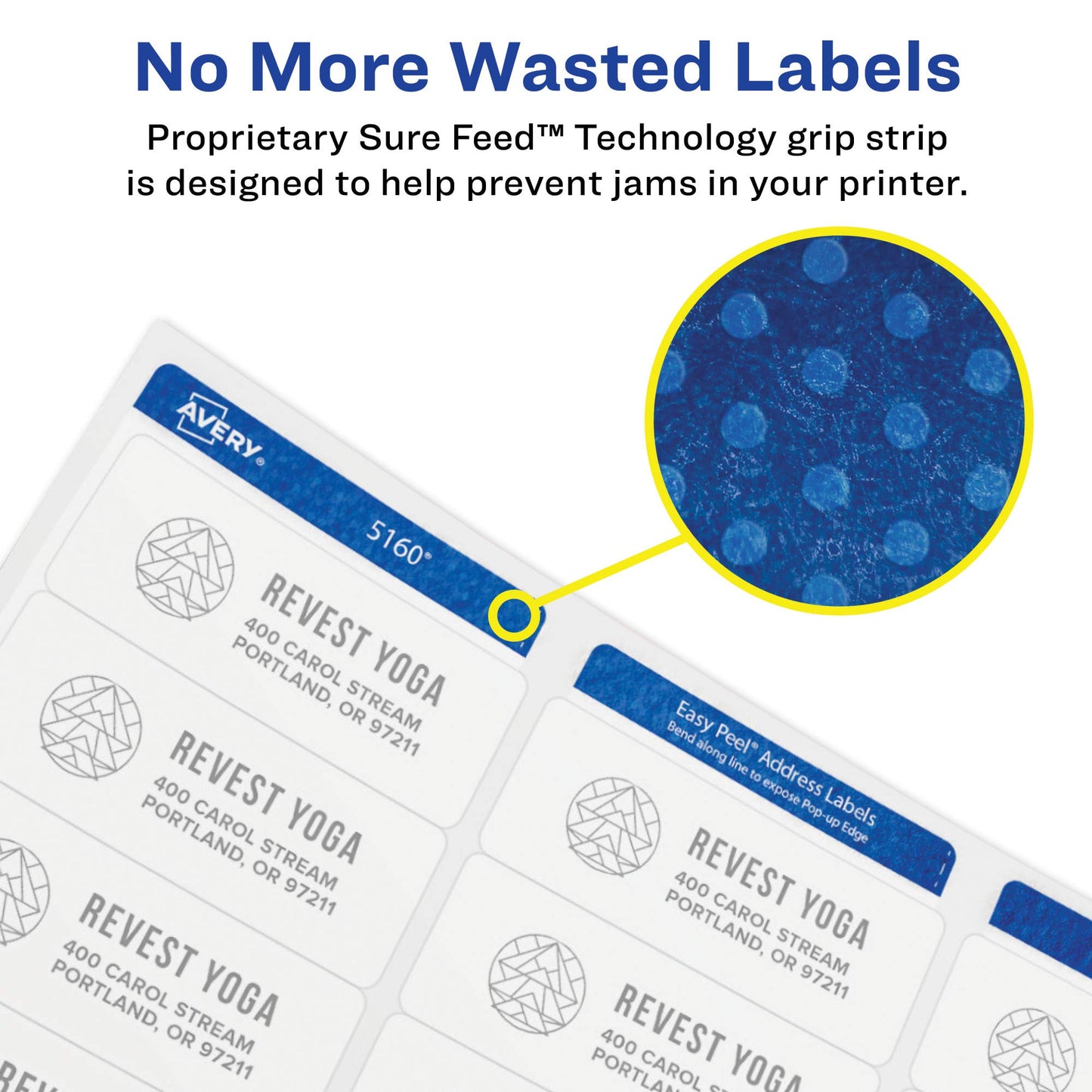 White Round High Visibility Labels with Sure Feed