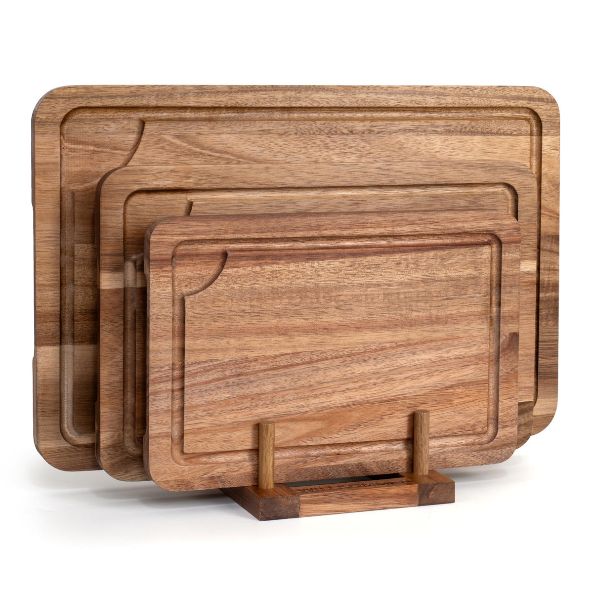Wooden Cutting Boards for Kitchen, Wood Cutting Board Set with Juice Groove, Chopping Boards Set of 3（Small, Meduim & Large Charcuterie & Chopping Butcher Block for Meat
