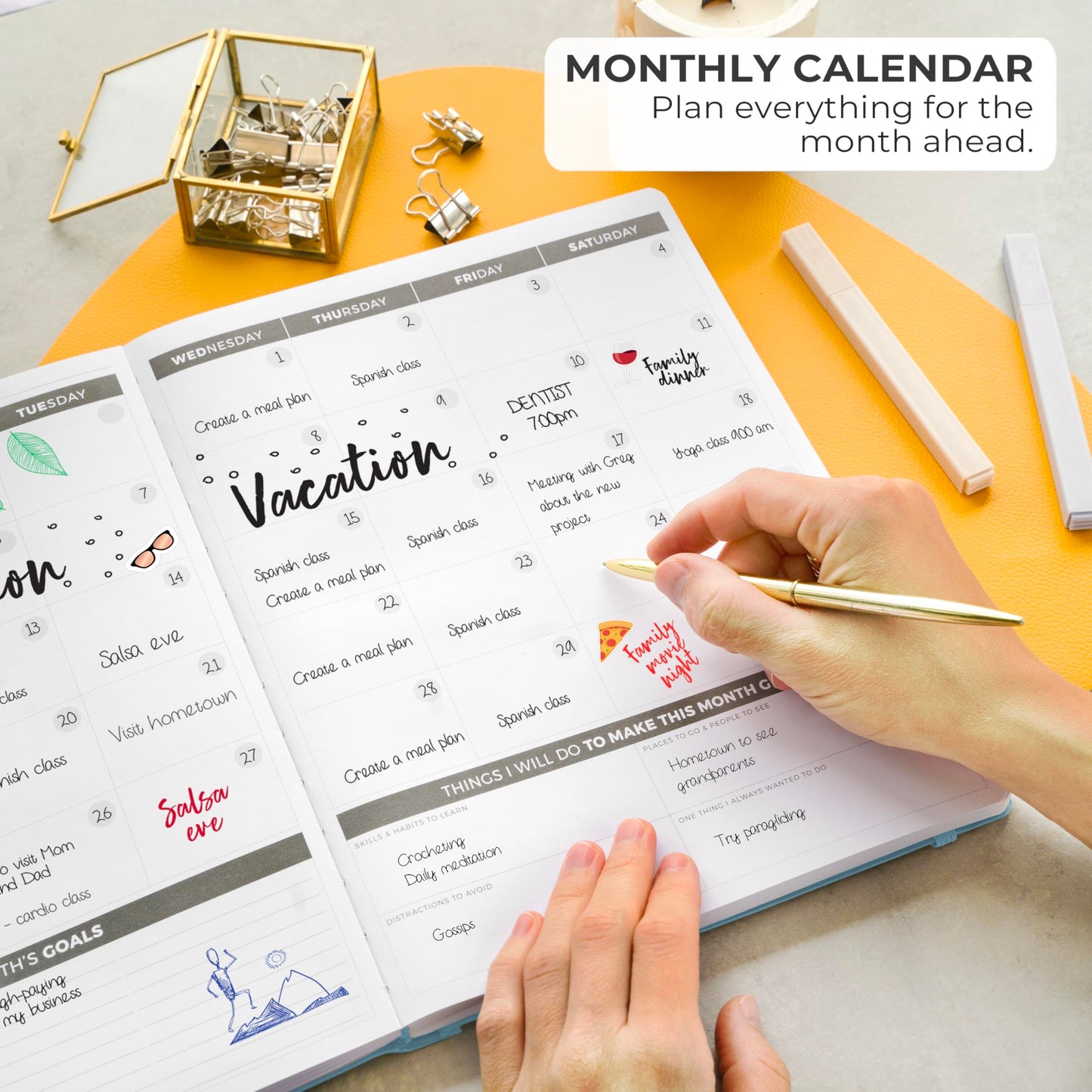 Clever Fox Planner PRO – Weekly & Monthly Life Planner to Increase Productivity, Time Management and Hit Your Goals – Organizer, Gratitude Journal – Undated – 8.5 x 11" – Lasts 1 Year (Periwinkle)