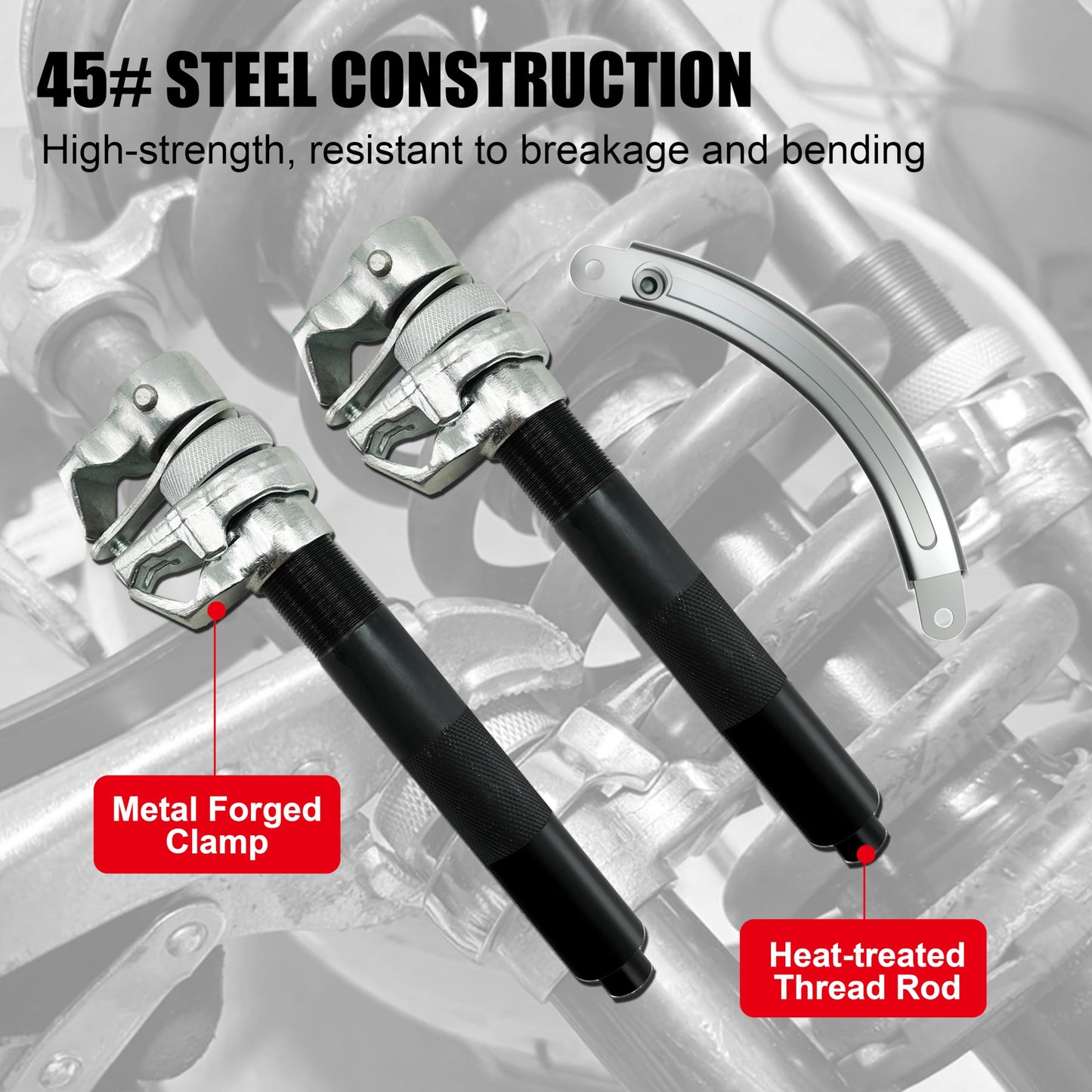 SGT Coil Spring Compressor Tool, Heavy Duty Universal Strut Spring Compressor Tool Set,Spring Compressor Tool Automotive for Car Truck with Safety Brackets