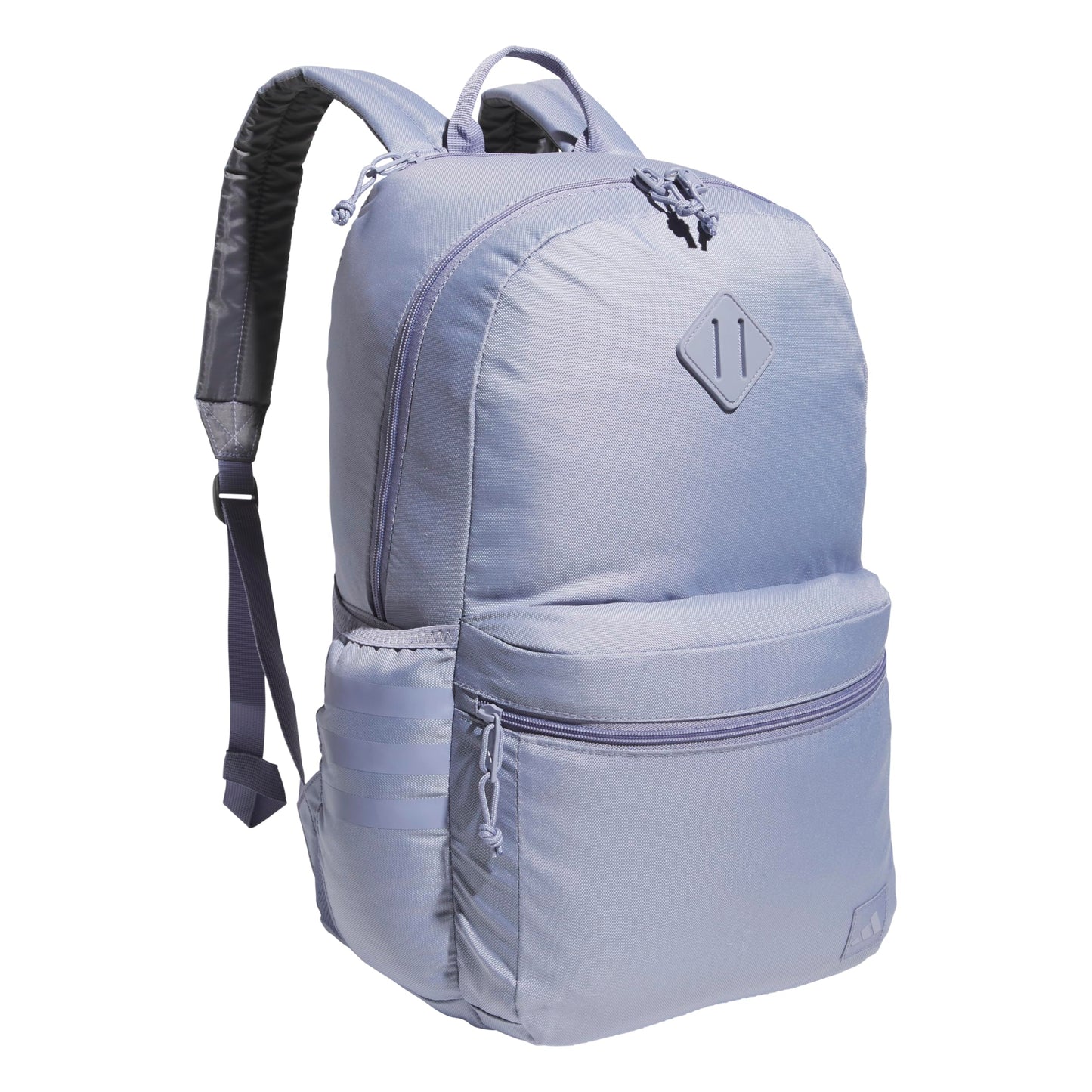 adidas 3-Stripe Classic Backpack for Men and Women, Bag with Laptop Sleeve, Silver Violet Purple/Grey Four/5.0, One Size, 3-stripe Classic Backpack for Men and Women, Bag With Laptop Sleeve