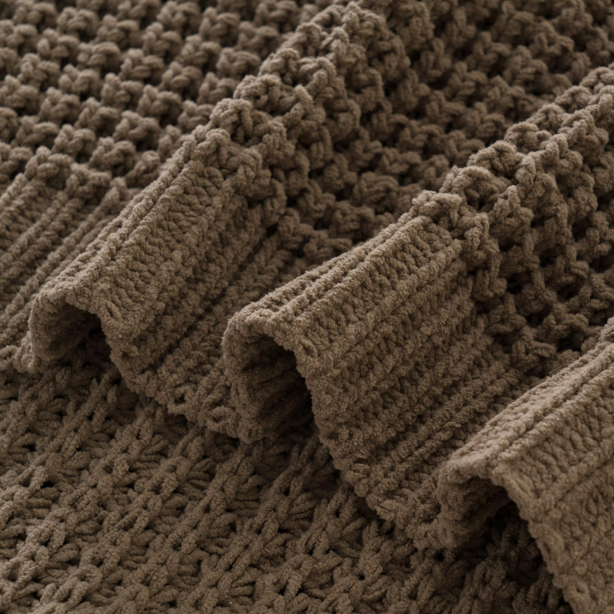 Bunnikins & Clover Knitted Waffle Throw Blanket 50x60 Inches, Camel Tan Throw Blanket for Couch, Tan Blanket Fluffy Cozy Knit Soft Throws for Women Mothers Birthday Gifts