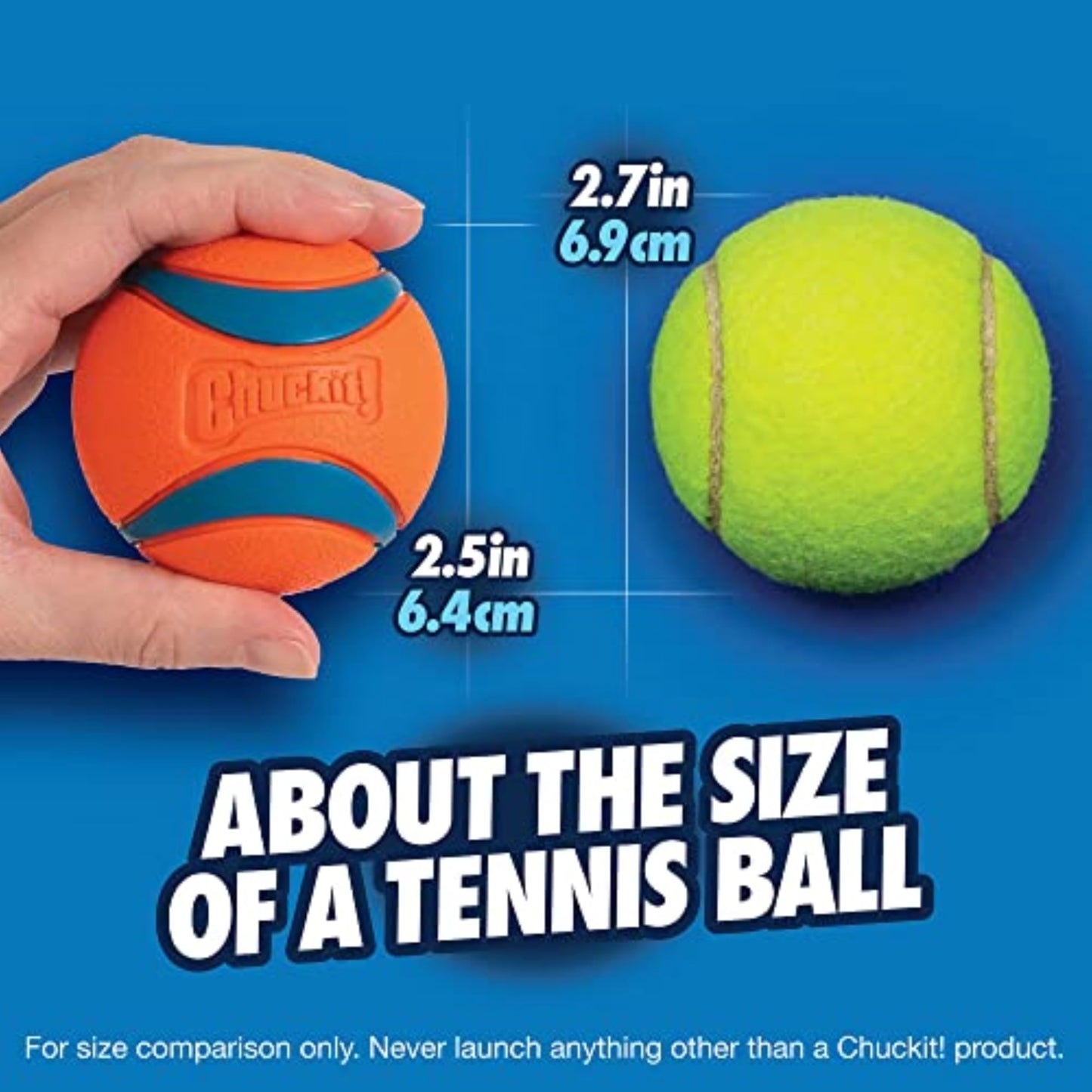 Chuckit! Ultra Ball Fetch Toy for Dogs, Medium Size 8 Pack with Cleaning Bucket