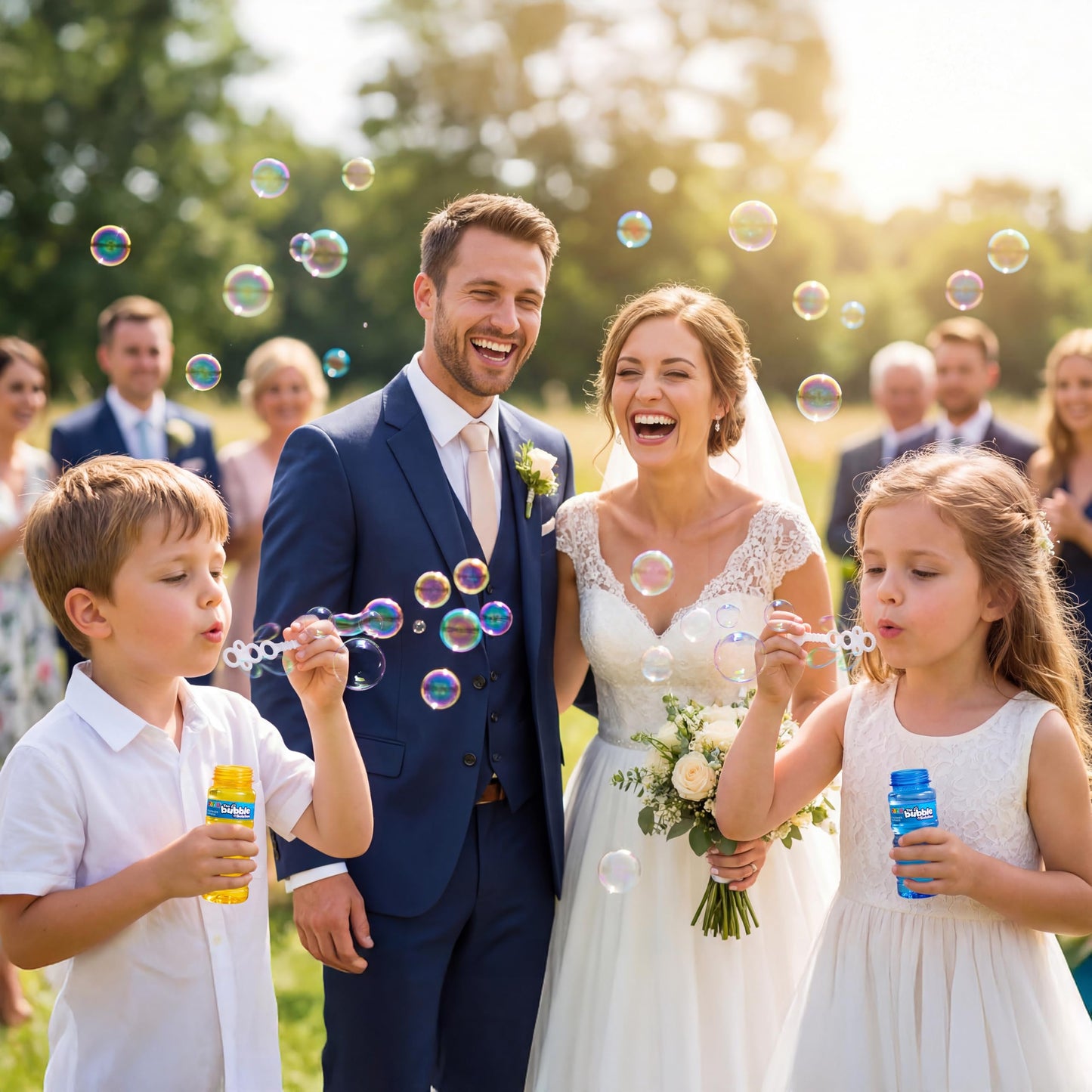 JOYIN 24 Pcs Bubble Bottles with Wand Assortment for Kids, 4oz Blow Bubbles Solution Novelty Summer Toy, Party Favors, Birthday, Outdoor & Indoor Activity
