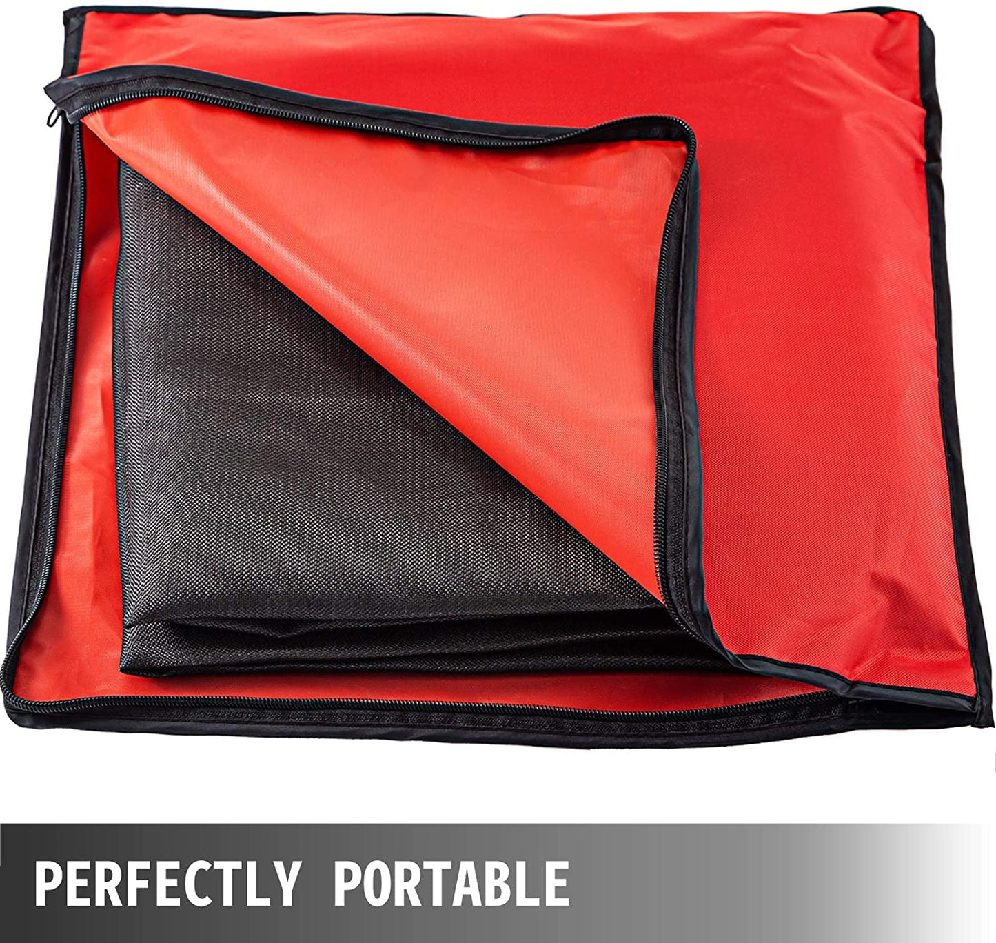 VEVOR 8 x 10 Ft Welding Blanket Black Fiberglass Blanket Portable Fiberglass Fire Retardant Blanket Welding Mat Welding Fireproof Thermal Resistant Insulation with Carry Bag