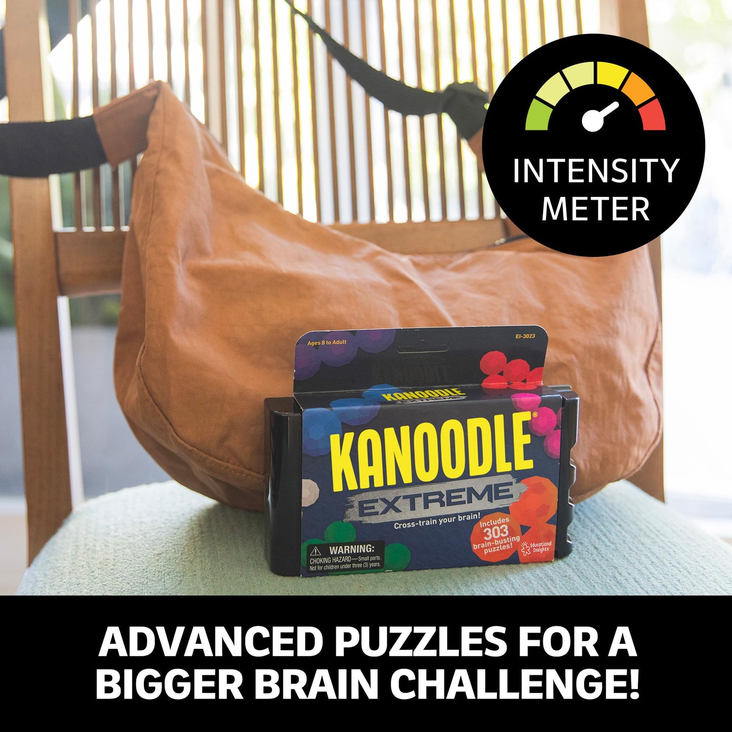 Educational Insights Kanoodle Extreme - 3D Brain Teaser Puzzles, Single Player Brain Game, Handheld Travel Games for Kids, Challenging Logic Puzzle Games and Gifts for Kids, Teens & Adults Ages 8+