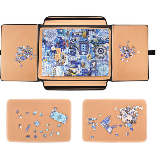 ALL4JIG 1500 Pieces Jigsaw Puzzle Board, Portable Puzzle Board, Jigsaw Puzzle Table Board, Puzzle Keeper Puzzle Caddy with Sorting Trays & Detachable Board,Non-Slip Surface