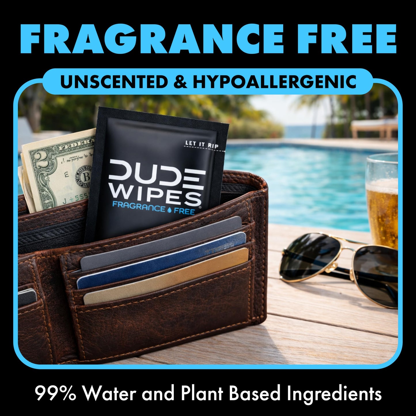 DUDE Wipes Flushable Wet Wipes (2 Packs, 30 Wipes Each) Individually Wrapped for Travel, Unscented Wet Wipes with Vitamin-E & Aloe, Septic and Sewer Safe
