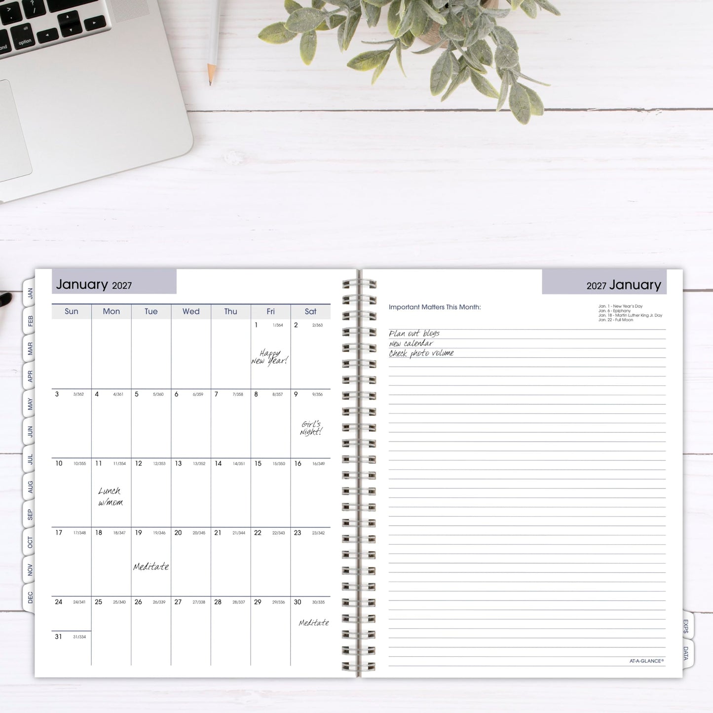 AT-A-GLANCE 2026 Planner Refill, Weekly & Monthly, 7" x 8.75", Medium, Executive, DayMinder, Refill for G545 Line Planners (G5455026)