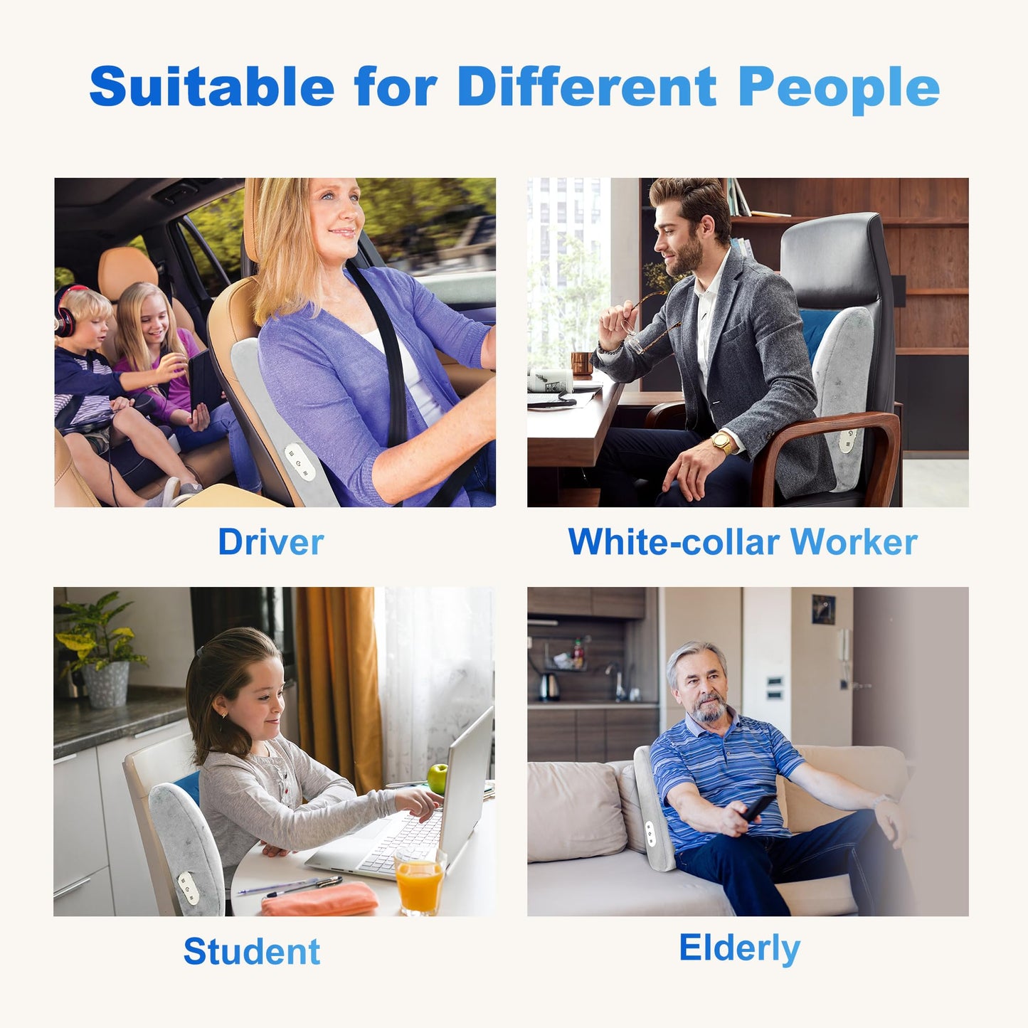 CILI Lumbar Support Pillow with Heat