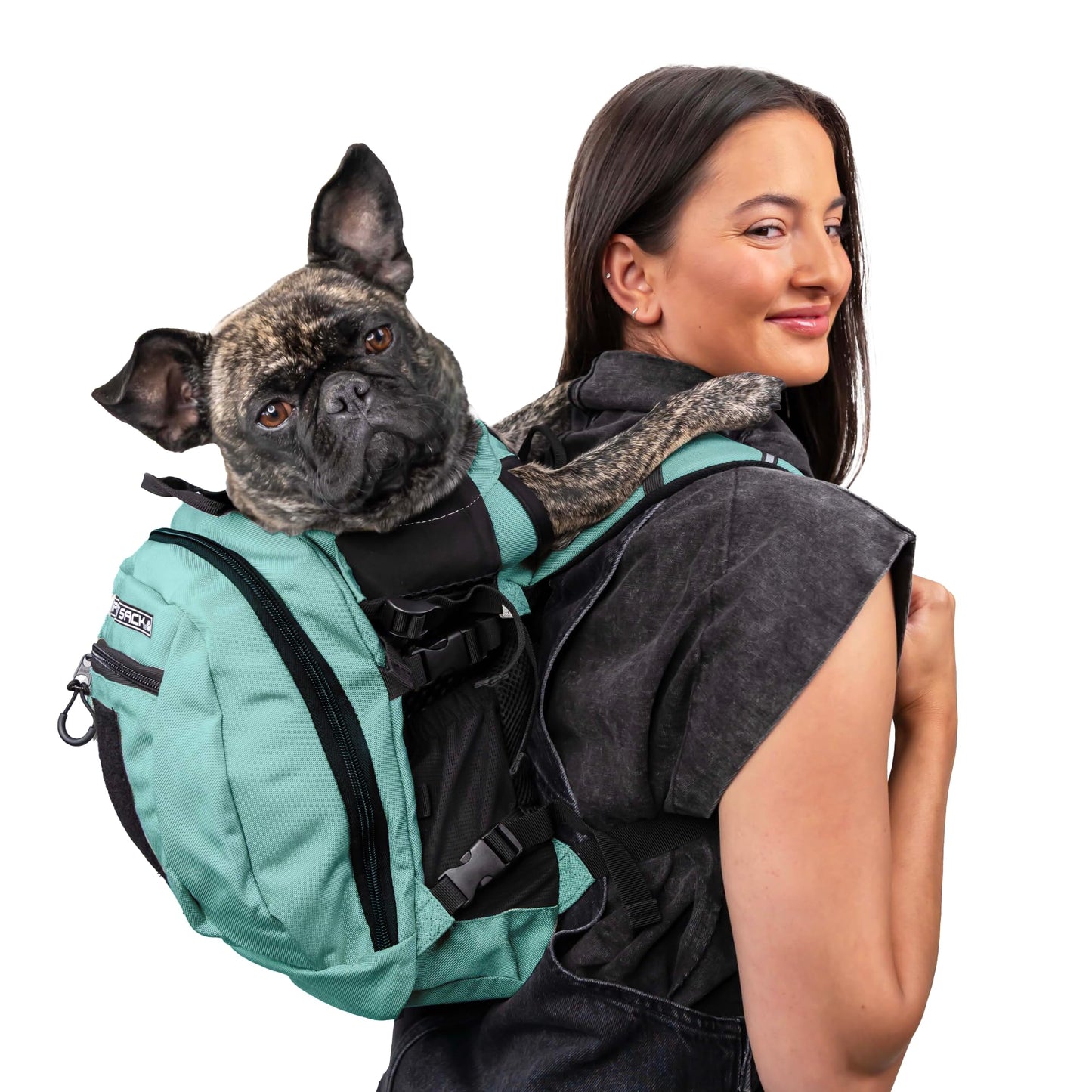 K9 Sport Sack | Dog Carrier Adjustable Backpack (Small, Plus 2 - Summer Mint)