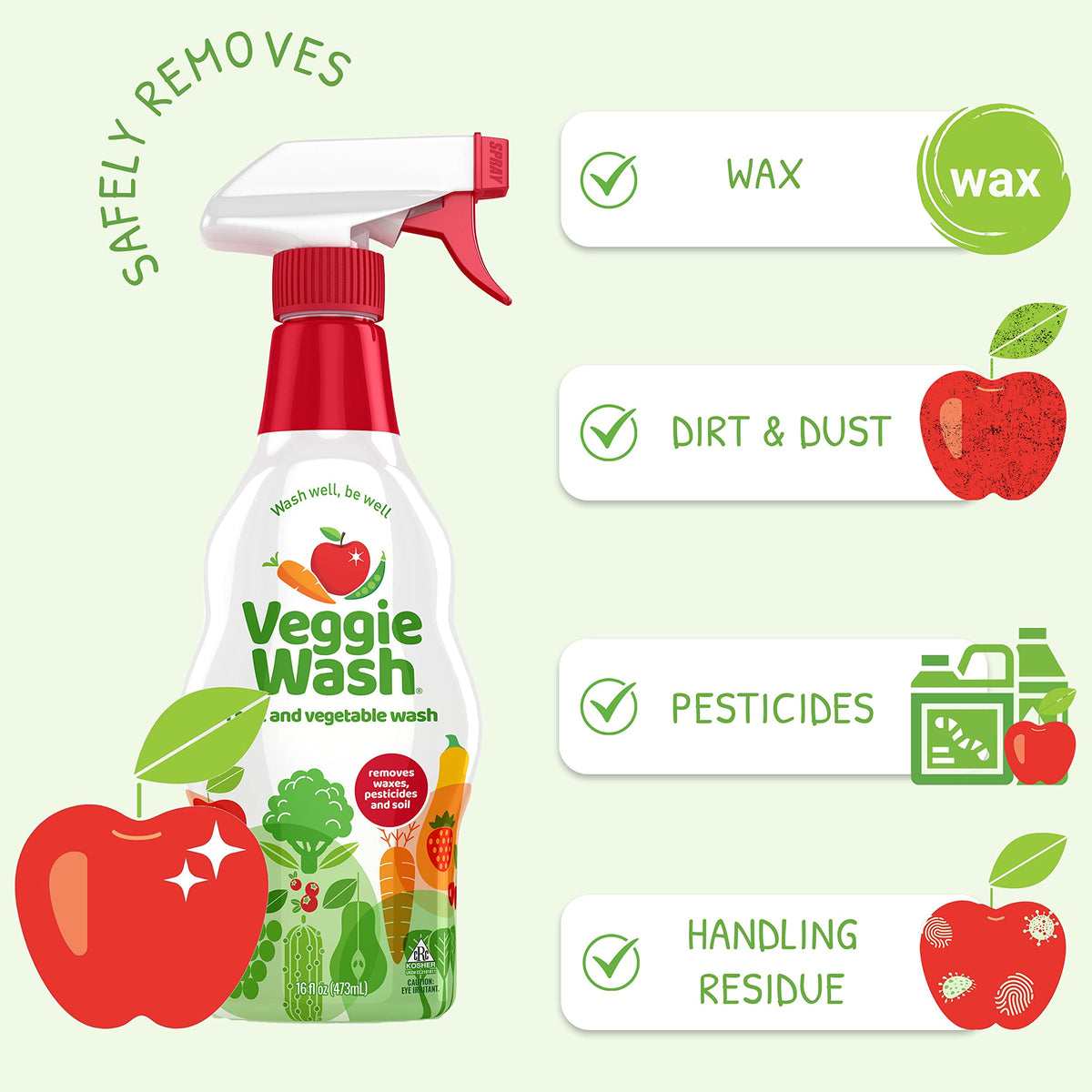 Veggie Wash All Natural Fruit and Vegetable Wash, 1-Gallon (654912964)