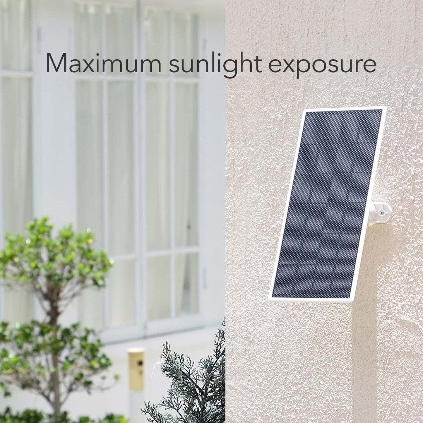 Wasserstein Solar Panel for Google Nest Cam Outdoor or Indoor, Battery - 2.5W Solar Power - Made for Google Nest