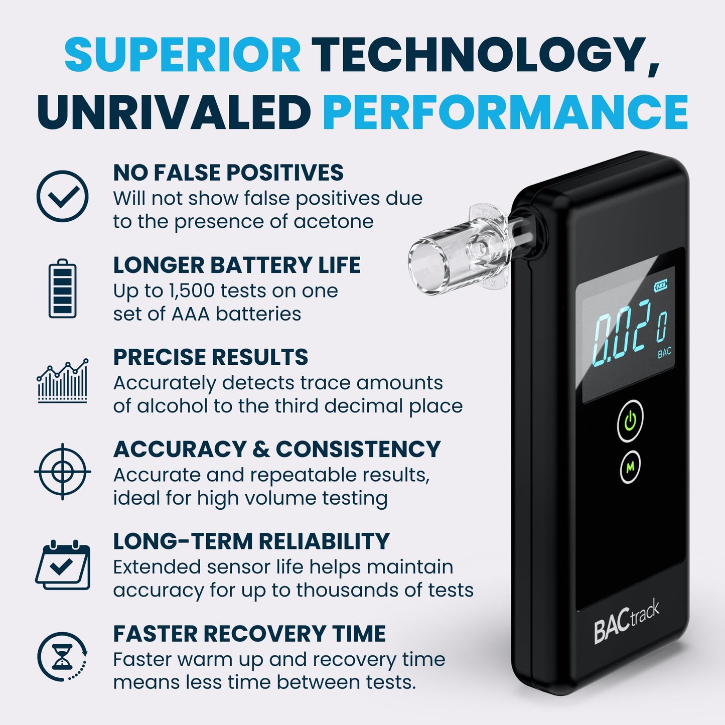 BACtrack Trace Breathalyzer | Professional-Grade Accuracy | DOT & NHTSA Compliant | Portable Breath Alcohol Tester for Personal & Professional Use