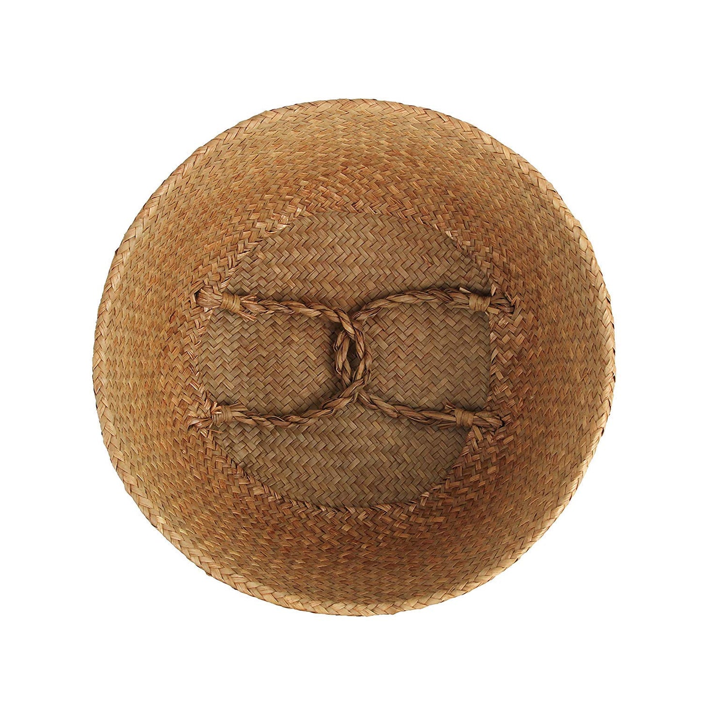 BlueMake Woven Seagrass Belly Basket for Storage Plant Pot Basket and Laundry, Picnic and Grocery Basket (Original, Large)