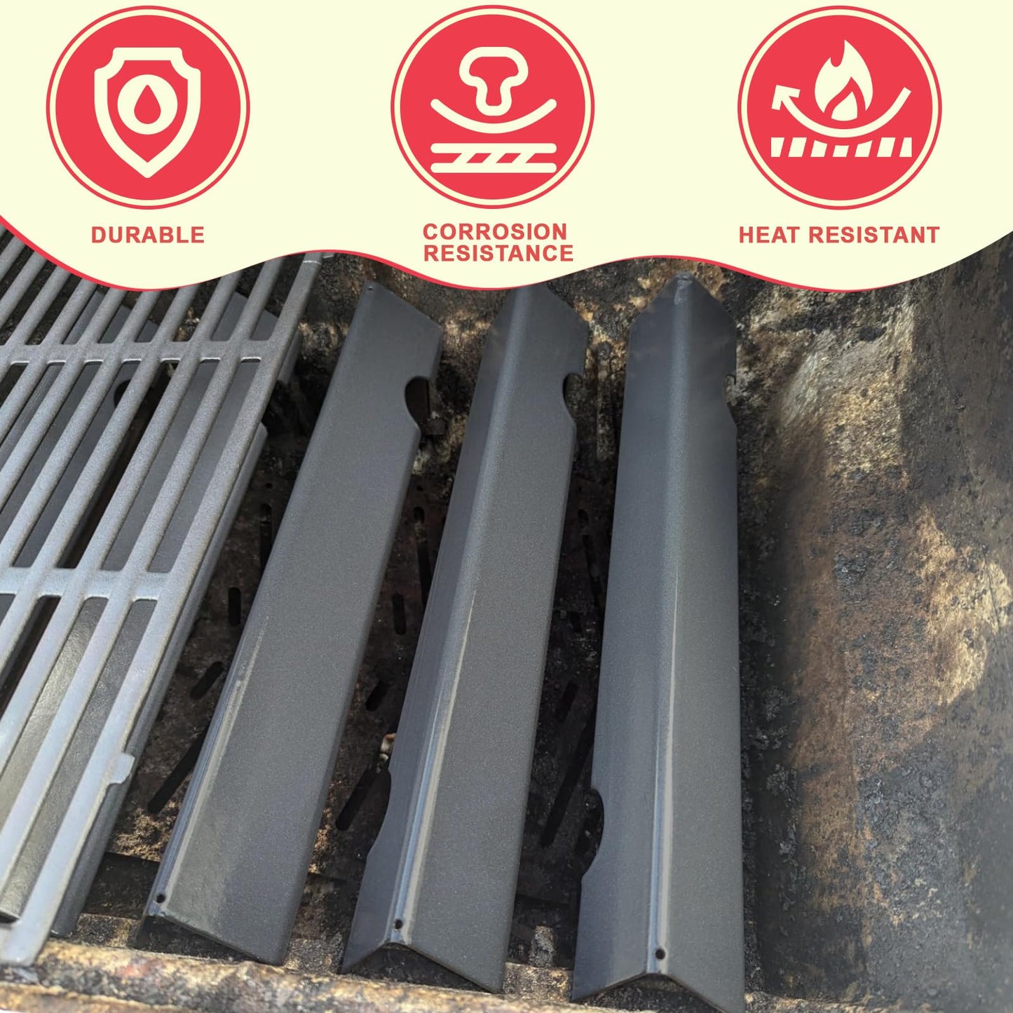 Grill Parts for Weber Genesis 2 Parts Weber Genesis ii S-310 ii E-315, Genesis II S-335 II E-335, Genesis II LX S/E-340, Weber Genesis II E-310 66795 66032 Flavorizer Bars & 66040 66685 Heat Deflector