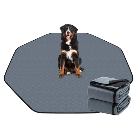 Bunlitent Washable Pee Pads for Dogs, 71'' Diagonal Octagon Puppy Pads, Designed for 24'' Width 8 Panels Dog Playpen, Non-Slip Whelping Pads with Super Absorbent