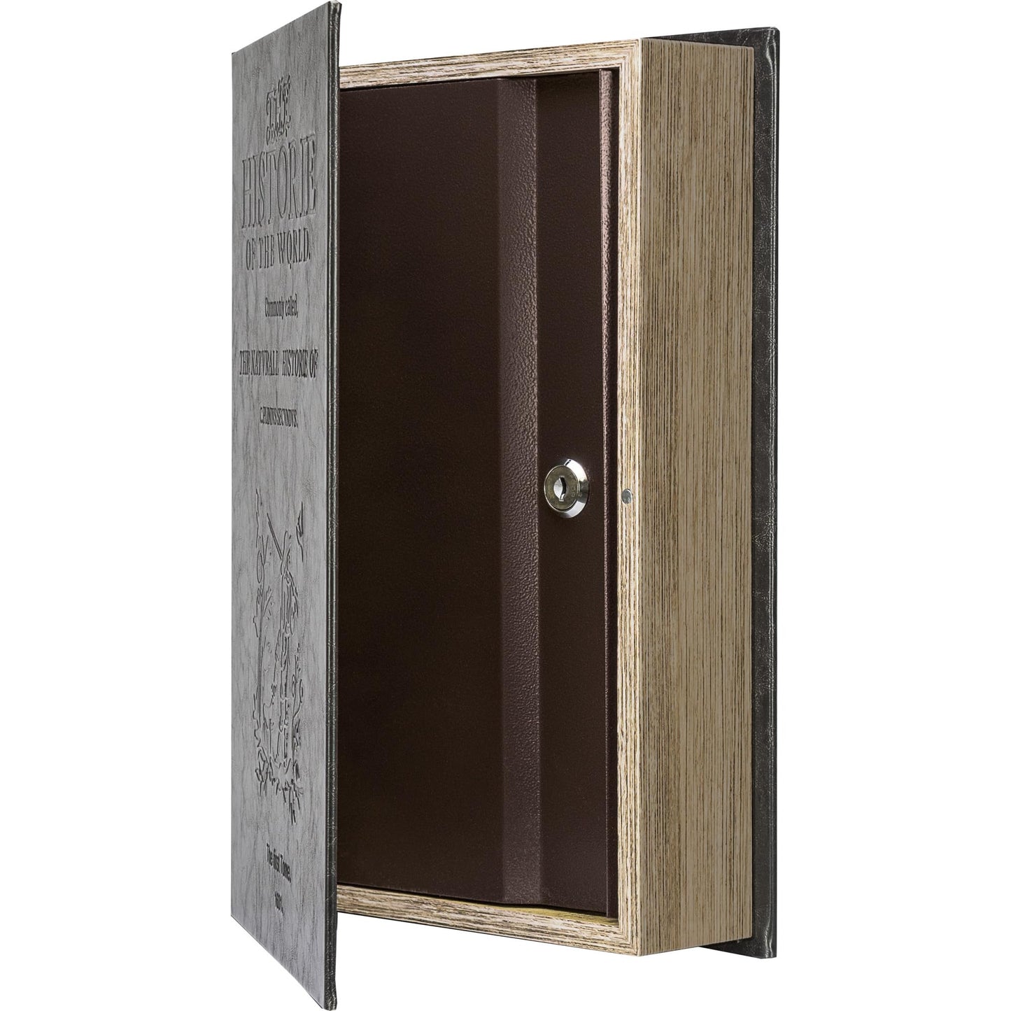 Barska Large Antique Book Safe with Key Lock – Hidden Diversion Lock Box with Magnetic Closure – Concealed Steel Compartment for Cash, Jewelry, and Valuables – Home or Office Security
