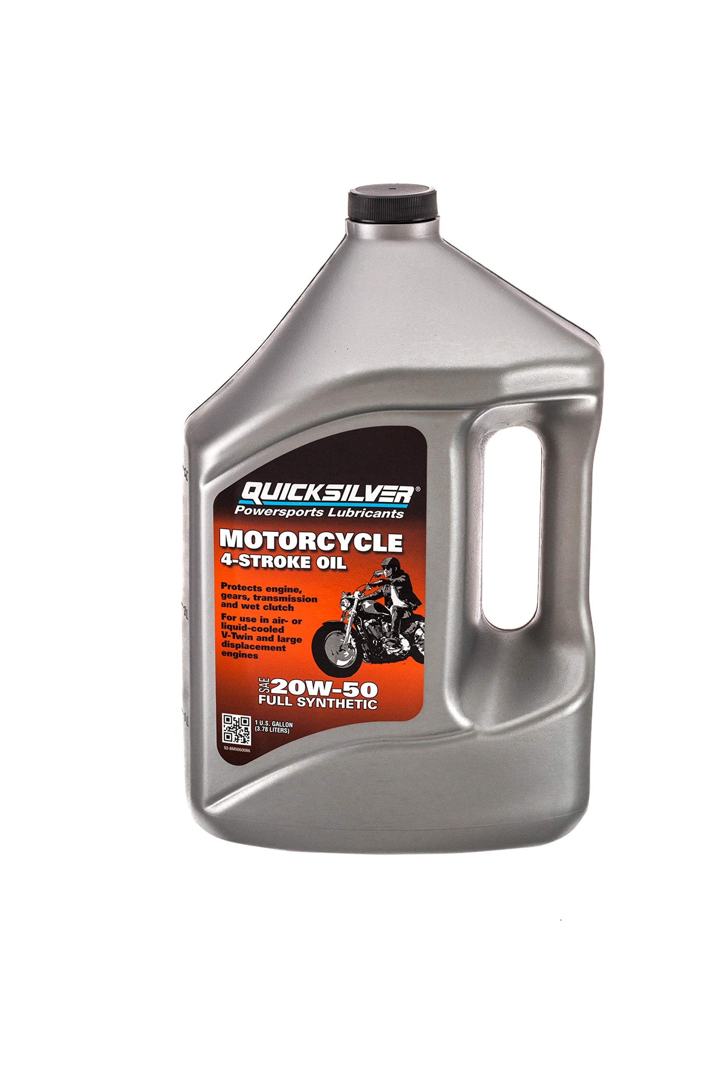Quicksilver 20W-50 Full Synthetic Motorcycle Oil, 1 Gallon