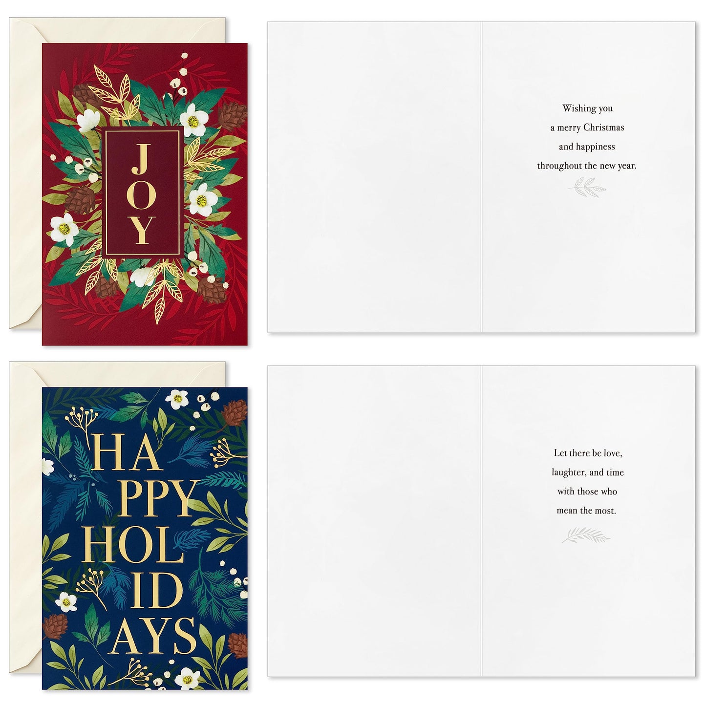 Hallmark Bulk Boxed Christmas Card Assortment, Elegant Jewel-Tone Floral Assortment (72 Cards and Envelopes)