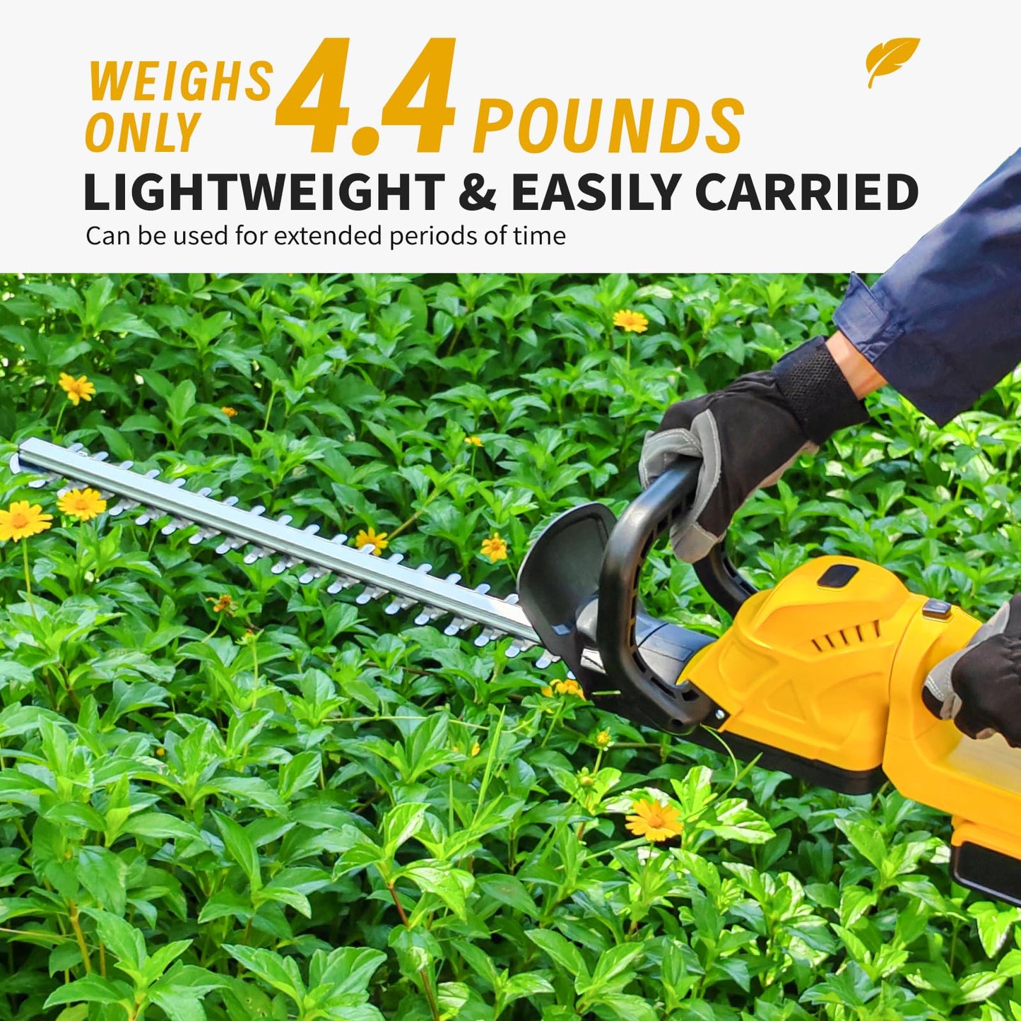 Cordless Hedge Trimmer with Rotatable Handle for Dewalt 20V Battery, 52cm Brushless Motor Trimmers Battery Powered, Electric Hedge Trimmer Cordless Bush Trimmers for Garden, Yard(Battery Not Included)
