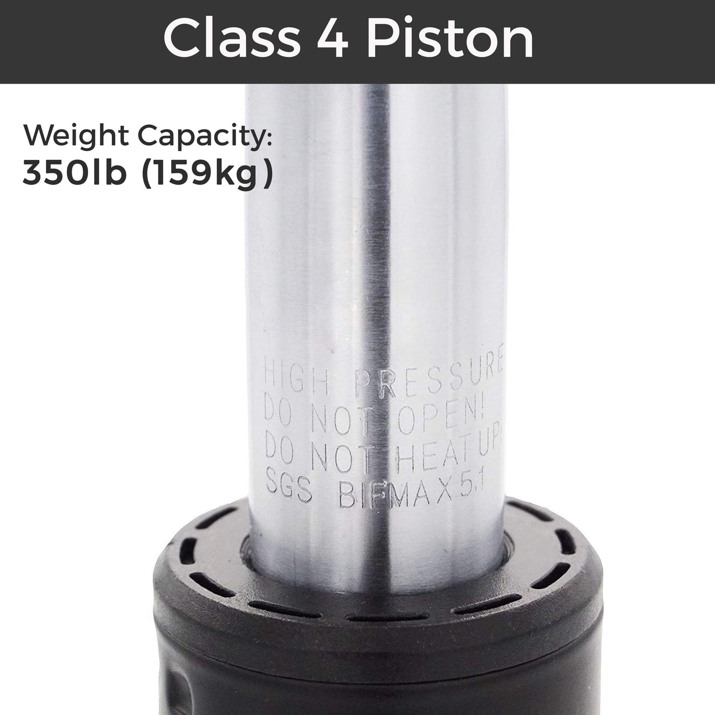 MotionGrey - Easy Office Chair Cylinder Replacement, Heavy Duty Hydraulic Chair Piston, Easy Installation Gas Lift Cylinder- Universal Fit for Executive Chair & Gaming Chair - Safe Stable & Secure