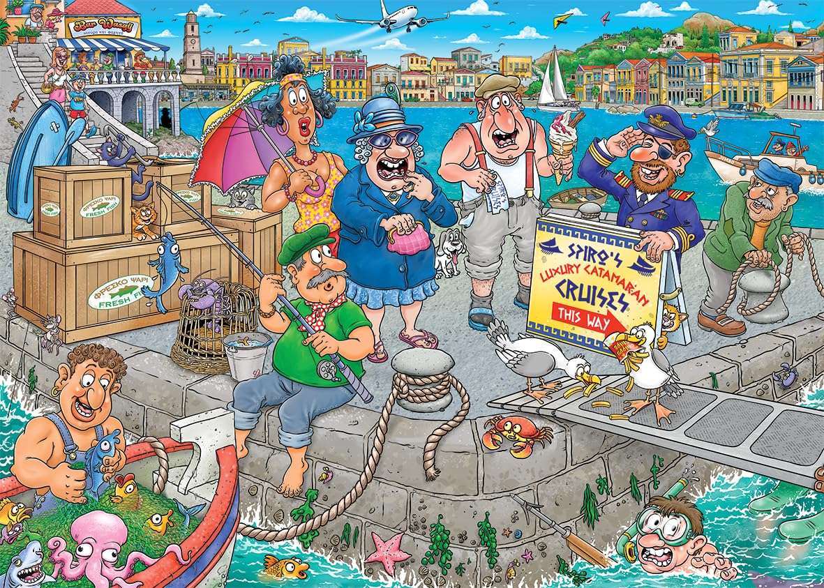 Jumbo Wasgij Original 47 Jigsaw Puzzle 1000 Pieces Boat Chaos