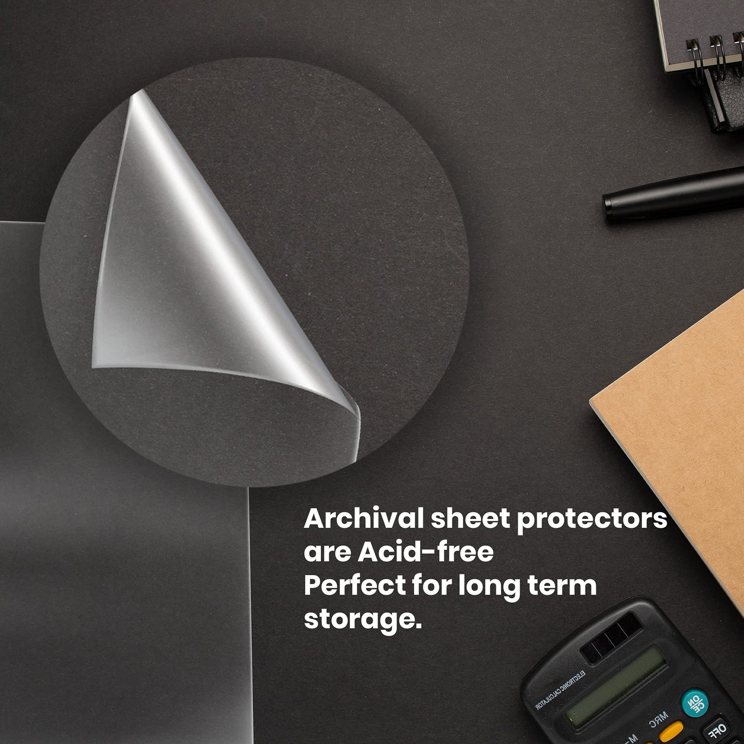 Legal Size Sheet Protectors 8.5x14, 100 Pack Heavyweight Top Loading, Archival Safe Acid Free Clear Polypropylene Page Protectors for 3 Ring Binder, Document Sleeves - Performore
