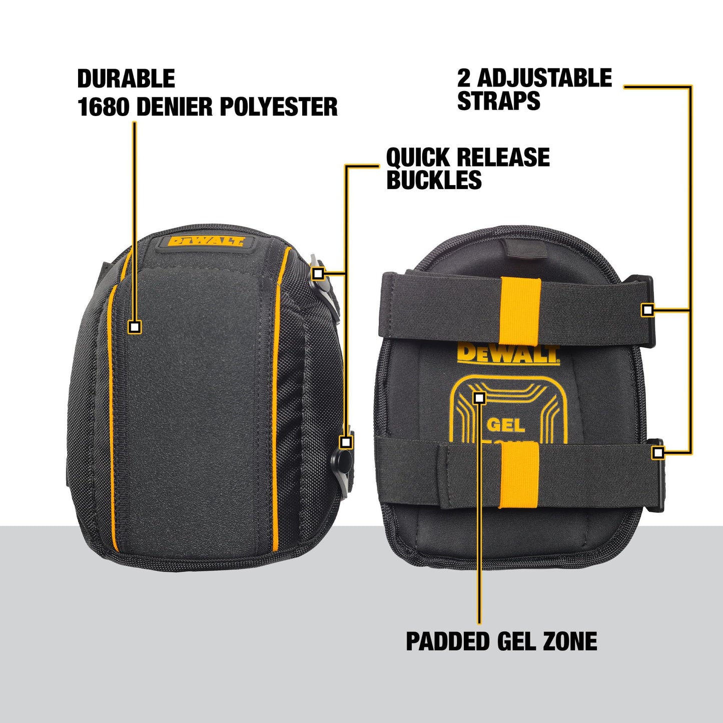 DEWALT Flooring Knee Pads with Comfort Gel, High Density Foam (DWST590014)