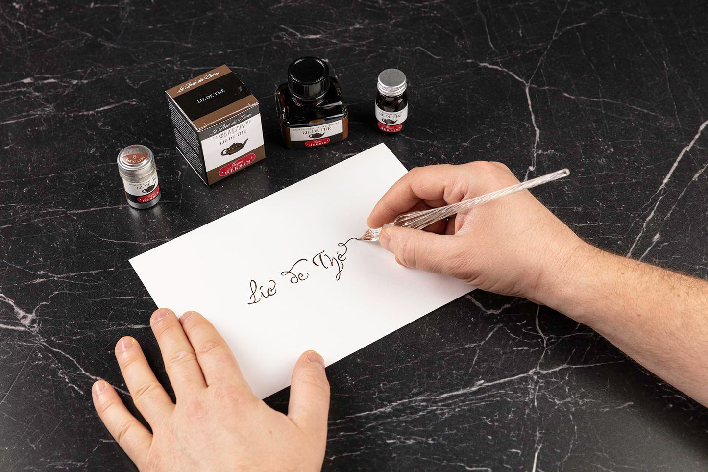 Jacques Herbin 13044T- 30ml Bottle of Ink for Fountain Pens and Rollerball Pens - Lie de The