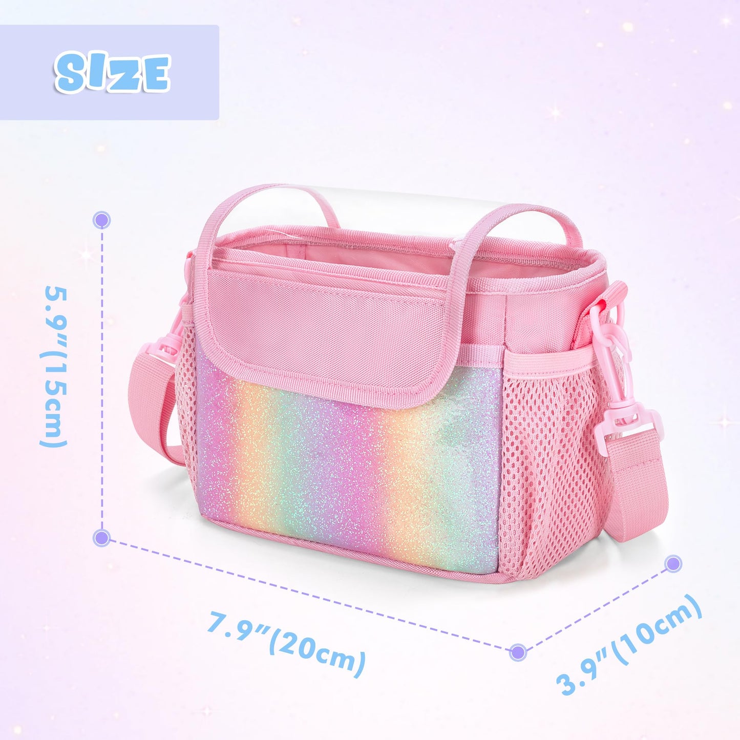 GRAOSO Kids Bike Basket, Bicycle Front Bag, Cute Bike Accessories for Girls Boys Fit Most of Handlebar, Tricycle, Scooter Bag with Detachable Shoulder Strap, Pink (Bag Only), Patented Design