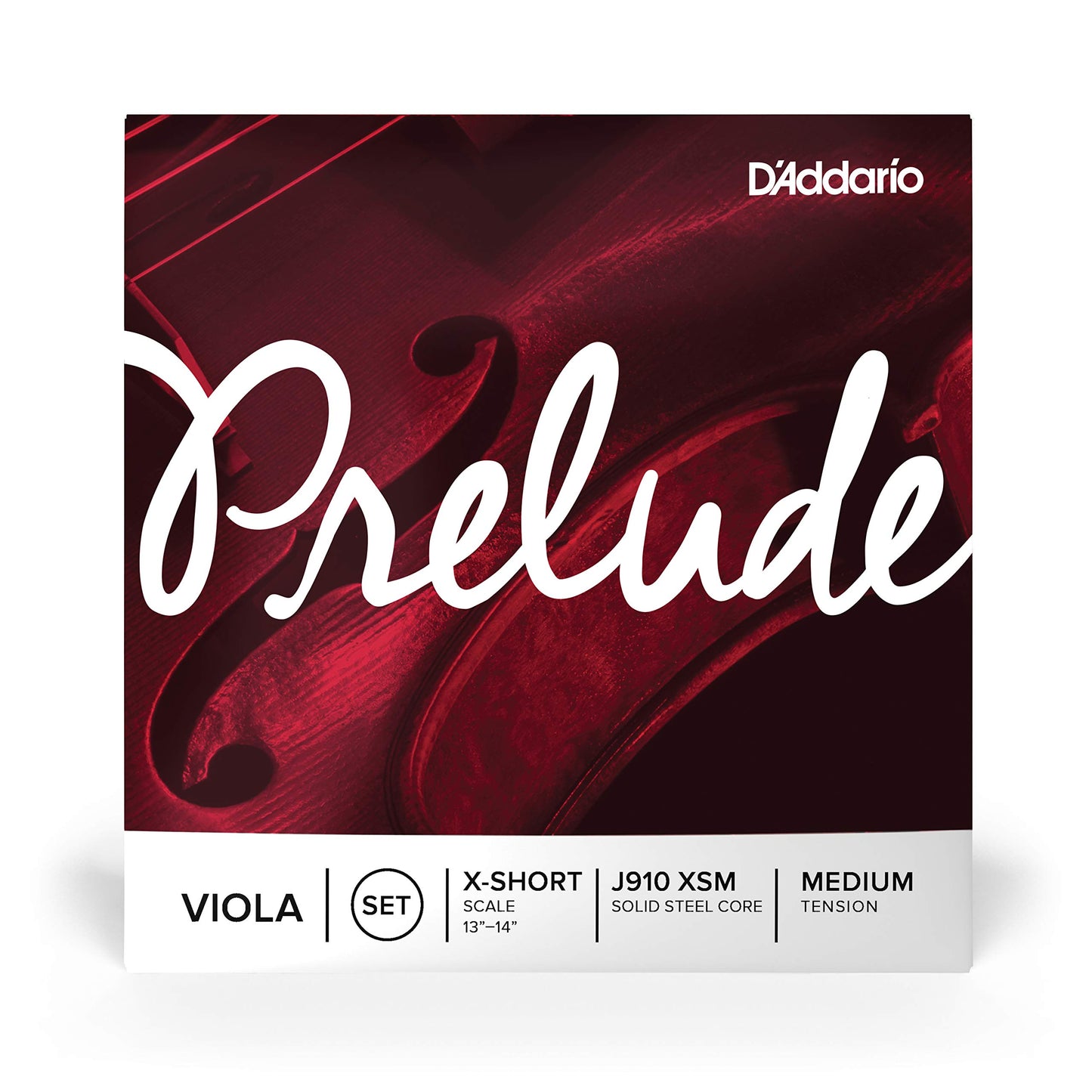 D'Addario Prelude Viola String Set, Extra Short Scale, Medium Tension