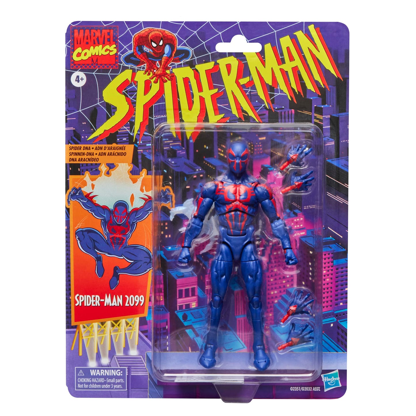 Marvel Legends Series Spider-Man 2099, Retro Cardback Comics Collectible 6-Inch Scale Action Figure