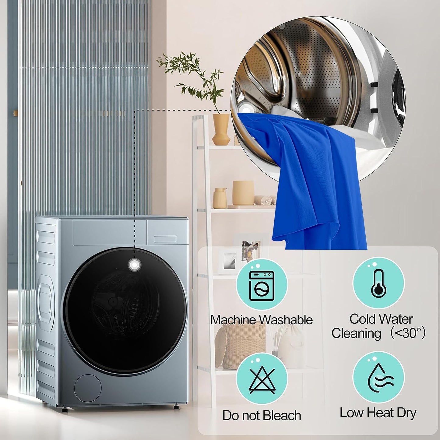 Htper 2 Pack Royal Blue Spandex Table Clothes for 6 Foot Rectangle Tables, Wrinkle Free Fitted Table Cover 6ft Stretchy Tablecloths with Skirt for Parties Weddings Birthday Banquet Baby Shower