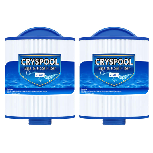 Cryspool 05014 Filter Compatible with 5CH-25, PMAX25P4, PTL20W-SV-P4, 108868, SD-00798, 25 Sq. Ft Spa Filter Cartridge, 2 Pack