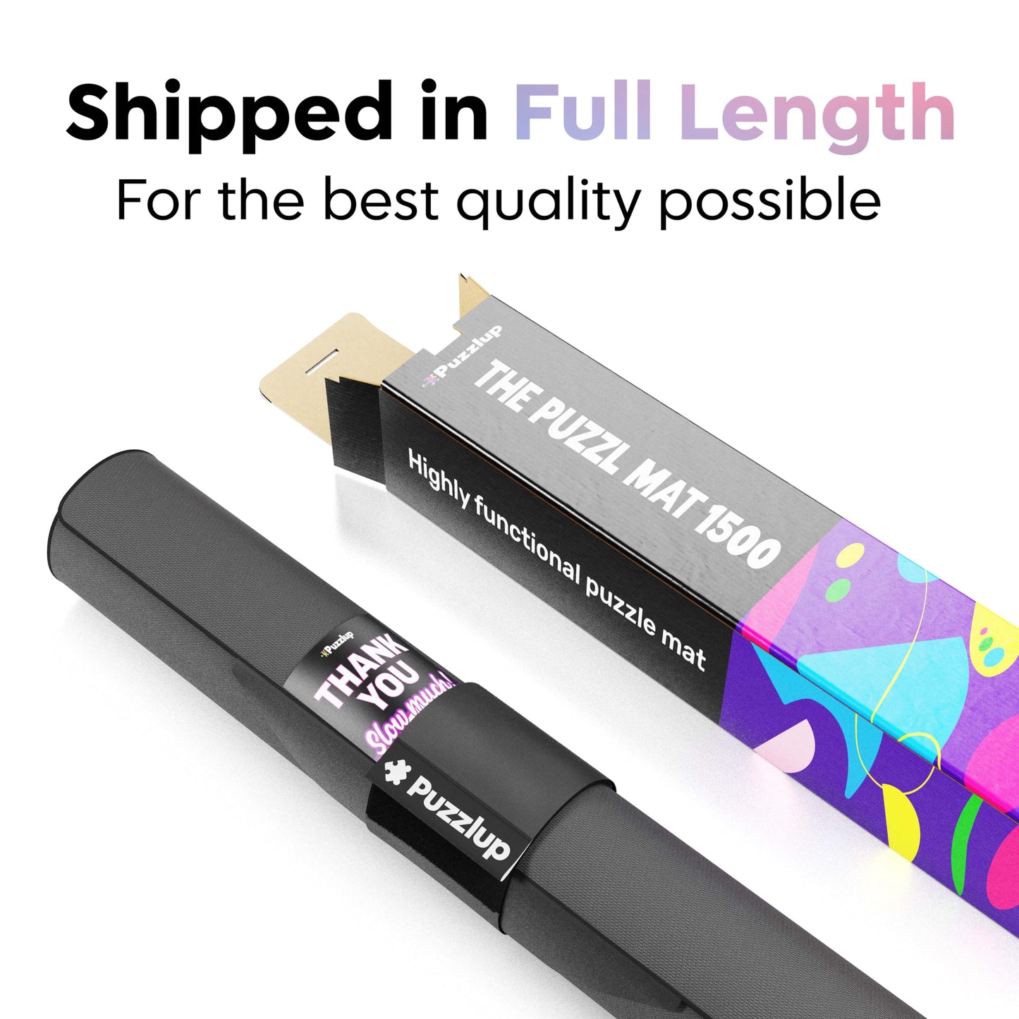 Puzzlup Puzzle Mat Roll Up 1500 Pieces - 26 x 47 Inches - Portable Non Slip Jigsaw Puzzle Keeper - Suited for Puzzles of 500, 1000 or 1500 Pieces