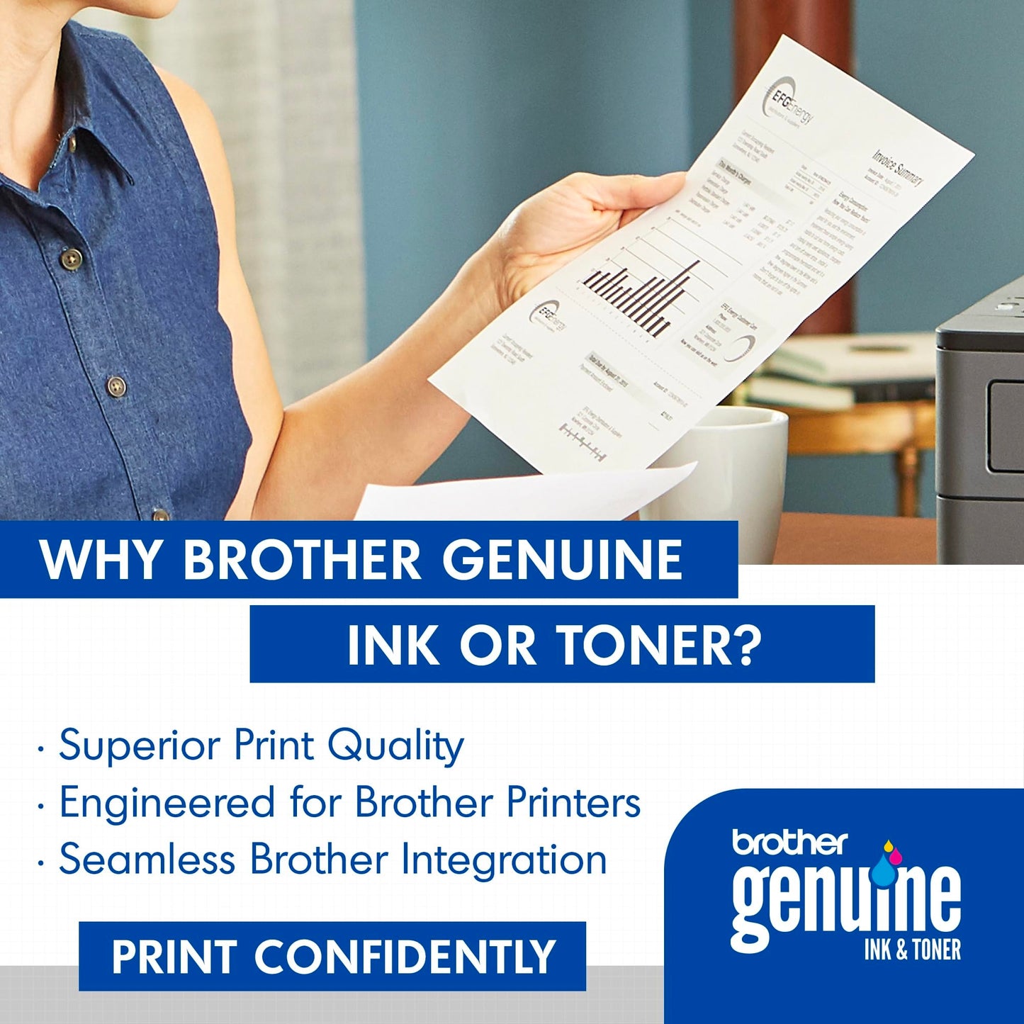 Brother Original TN630 Standard Yield Black Toner Cartridge, Original Toner Replacement cartridges, Toner for Brother Laser Printers HL-L2320D, DCP-L2520DW, MFC-L2700DW, MFC-L2720DW and More