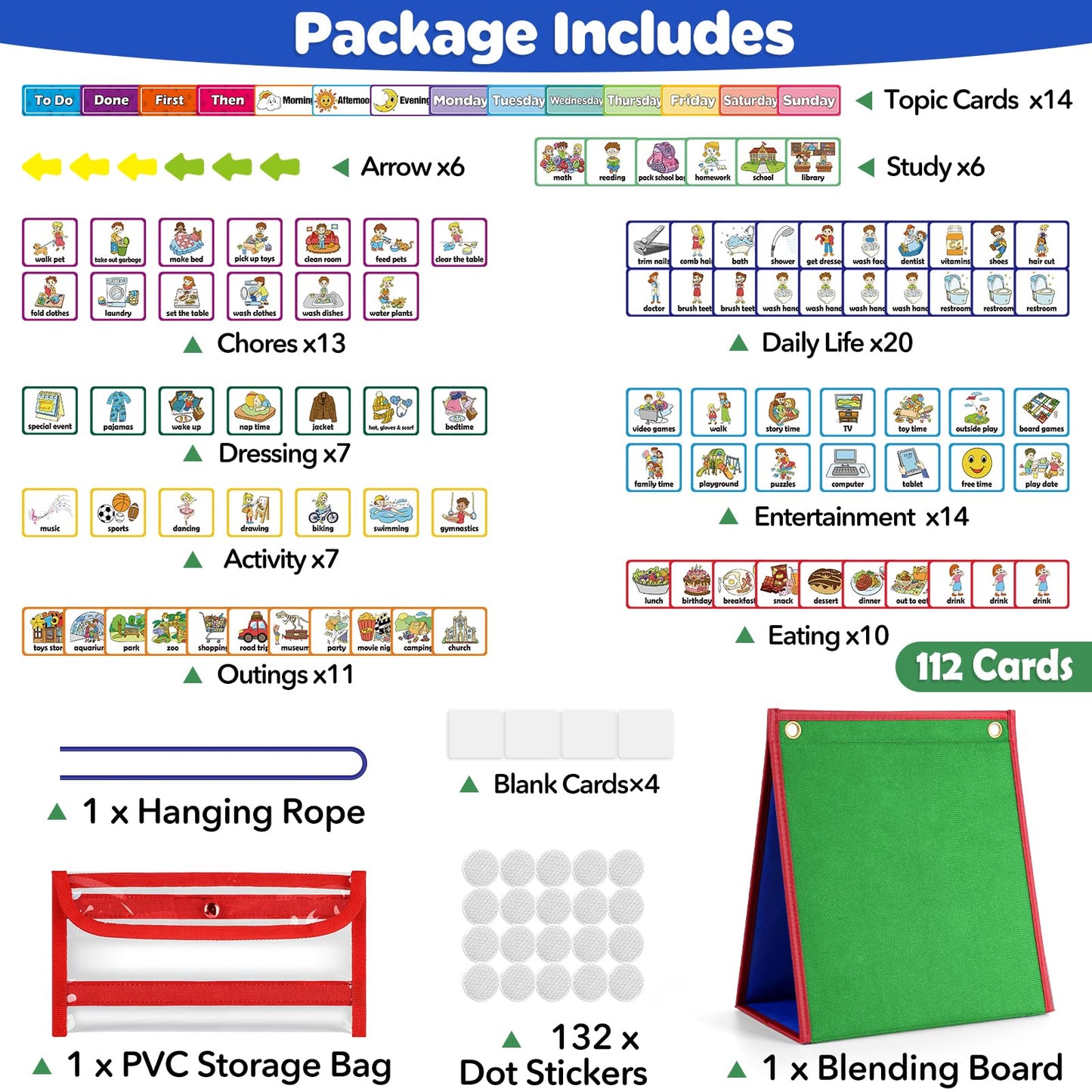 Torlam Visual Schedule for Kids Chore Chart, Morning Bedtime Routine Chart for Toddlers, Responsibility Daily Schedule Board Communication Cards Autism Learning Materials for Home School, 86 Cards